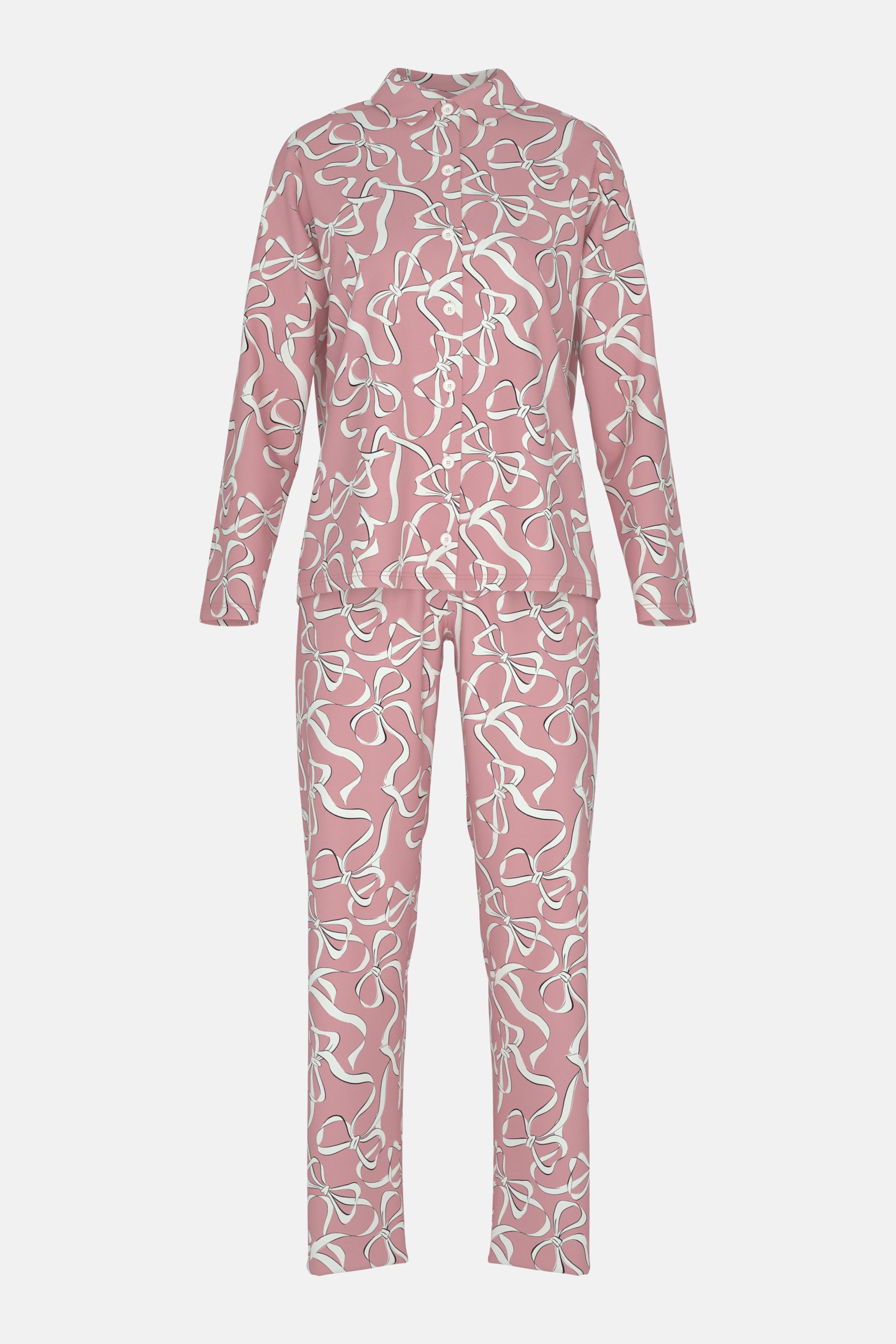 Mey Schlafanzug Serie Pretty Bows Angesagter Schlaufenprint (2 tlg) Pyjama- günstig online kaufen