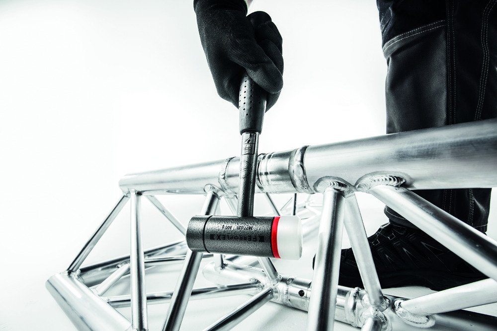 Halder KG Gummihammer, Schon- + Schlosserhammer 30 mm Ferroplex