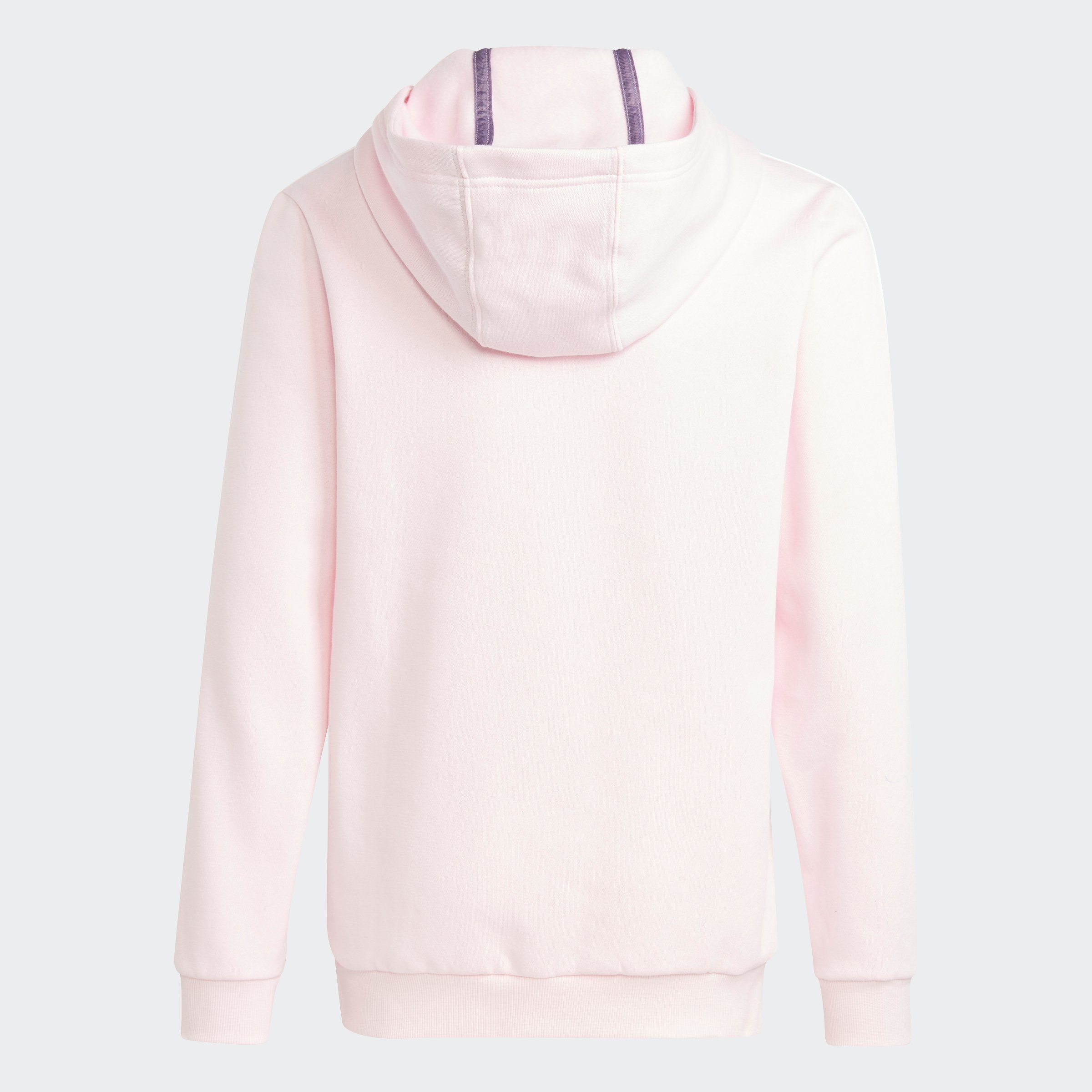 TIBERIO Sportswear Kapuzensweatshirt Pink COLORBLOCK Shadow HOODIE / 3STREIFEN / White adidas Clear KIDS Violet