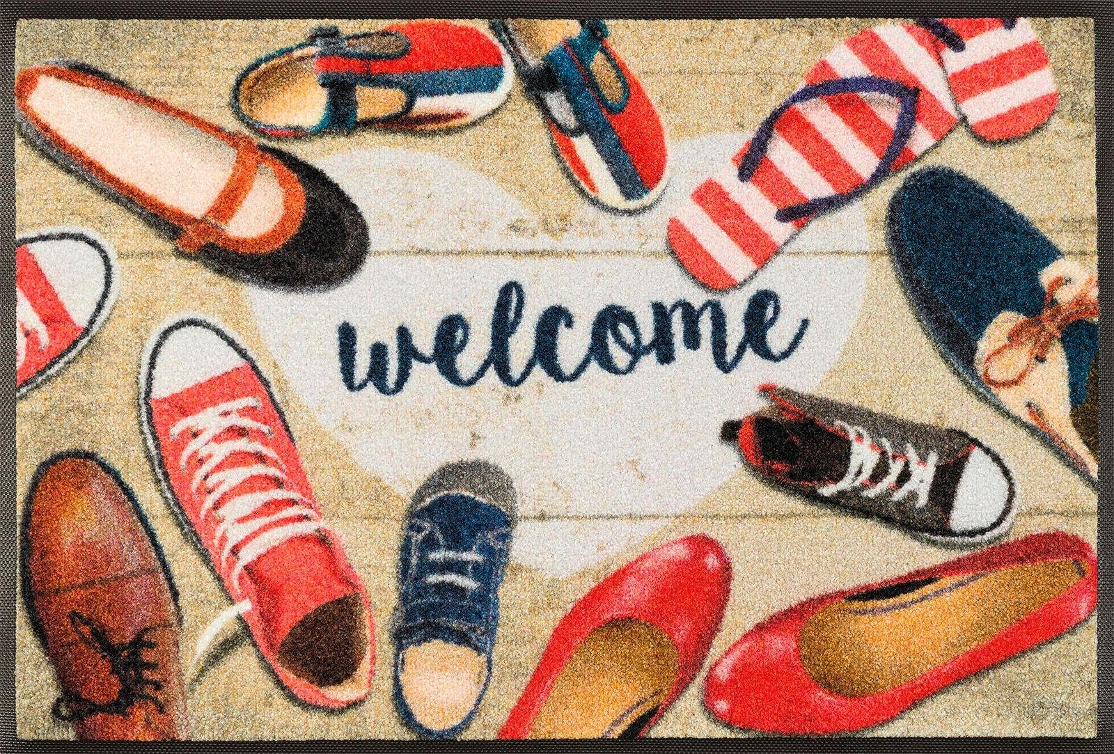 wash+dry by Kleen-Tex Fußmatte Shoes welcome, günstig online kaufen