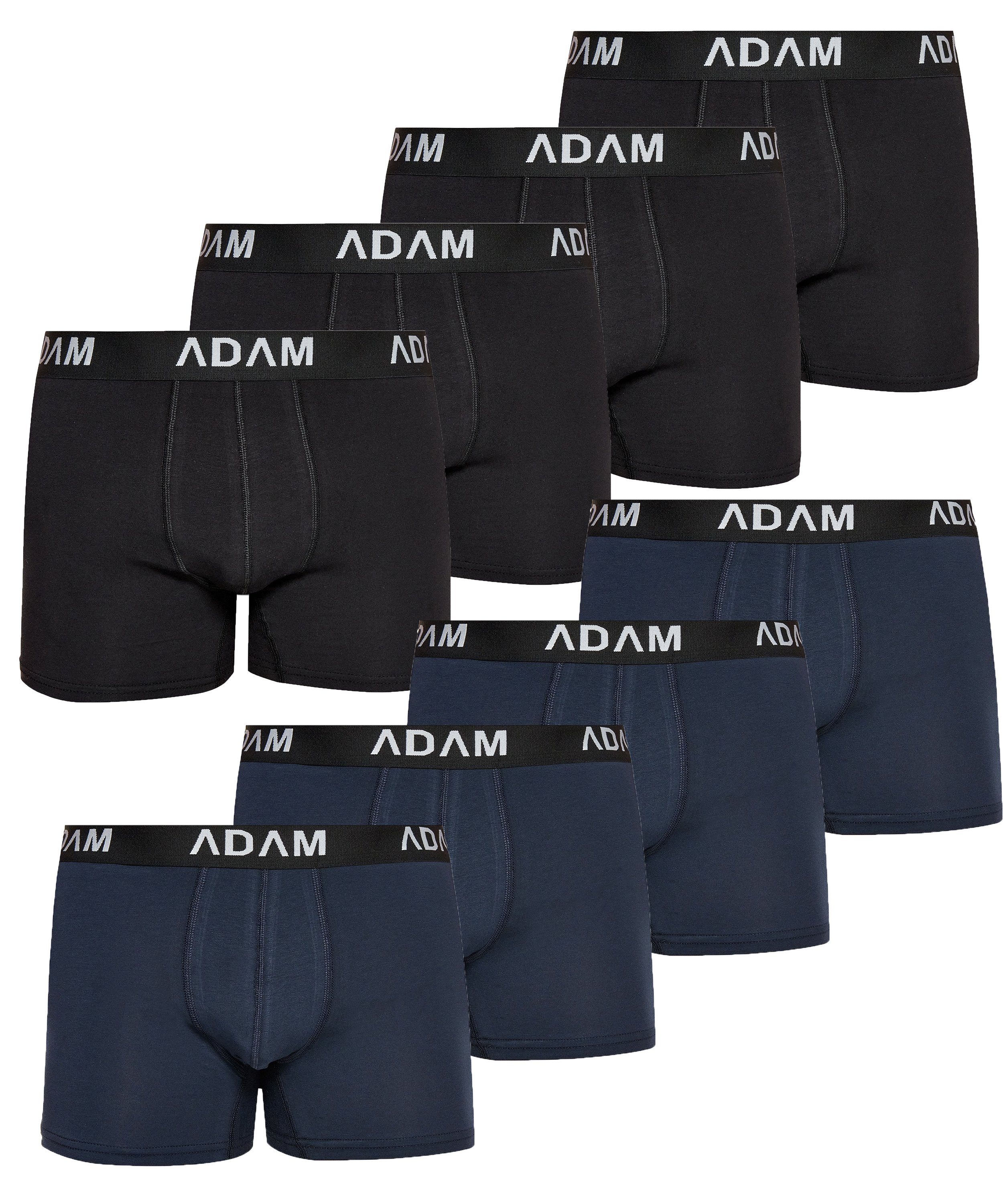 ADAM JEANS Boxershorts Boxer-1 (8-St., 6er Set, 8er Set, 10er Set, 12er Set) Boxershorts Herren Boxer Shorts Männer Unterhosen Trunks Underwear 8er Set Box-D