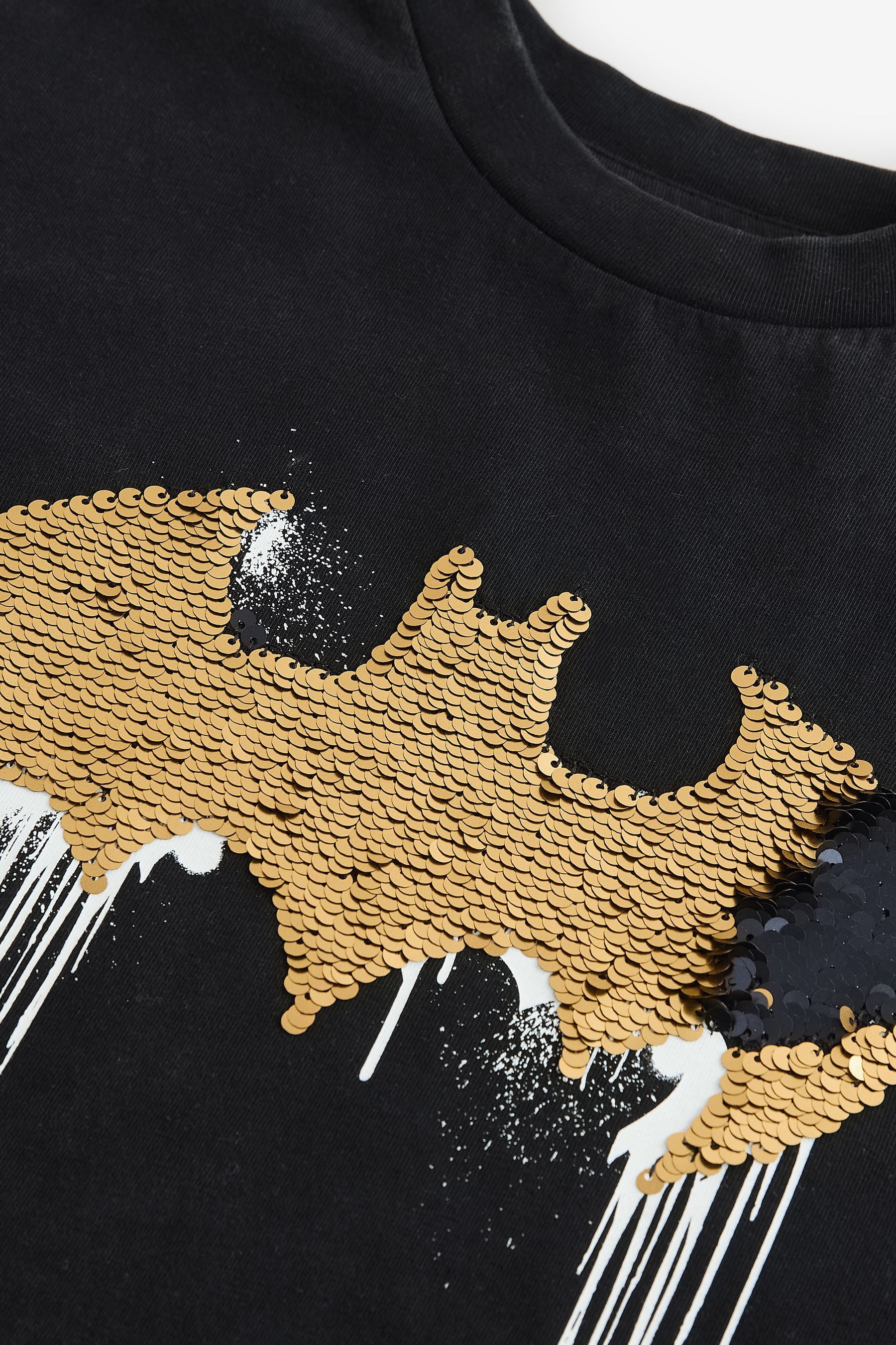 Next Paillettenshirt Batman lizensiertes T-Shirt mit Wende-Pailletten (1-tlg)