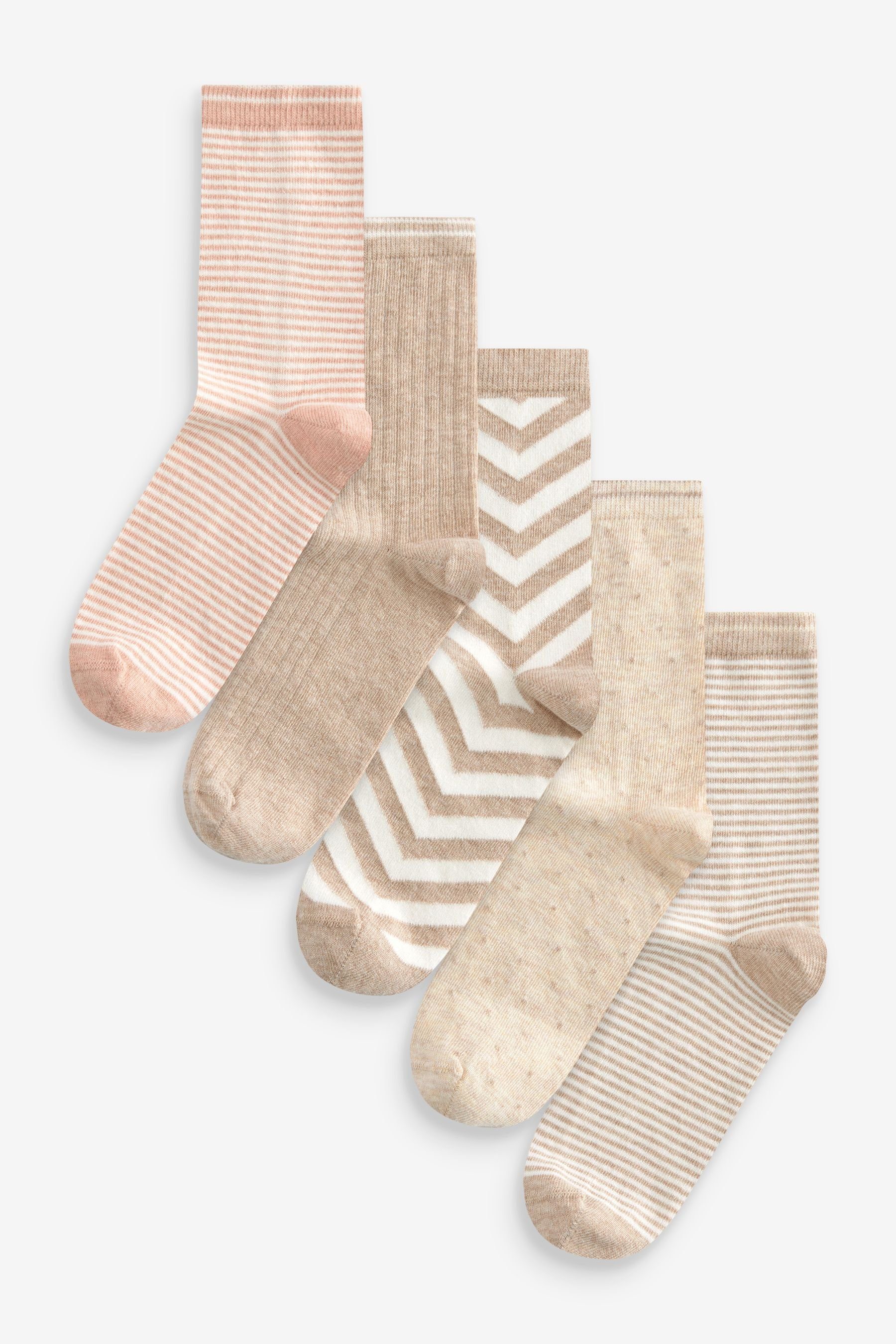 Crönert Kurzsocken Mit Weichem Bund – Design Streifen & Blüten, Aus Weicher Baumwolle