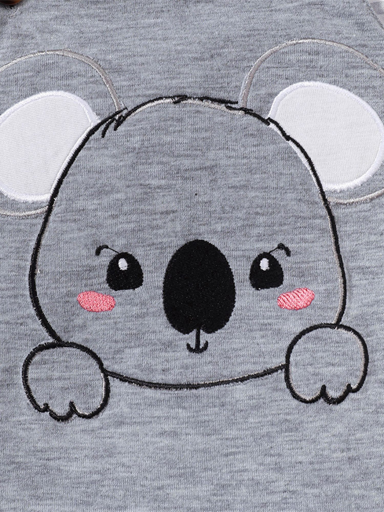 Lapastyle Langarmshirt & Hose Baby-Set für Neugeborene, gestreifter Pullover & Overall mit Tierdruck (Set, 2-ylg) Niedlicher Geburtstagsanzug für Baby Jungen, langärmliger Strampler