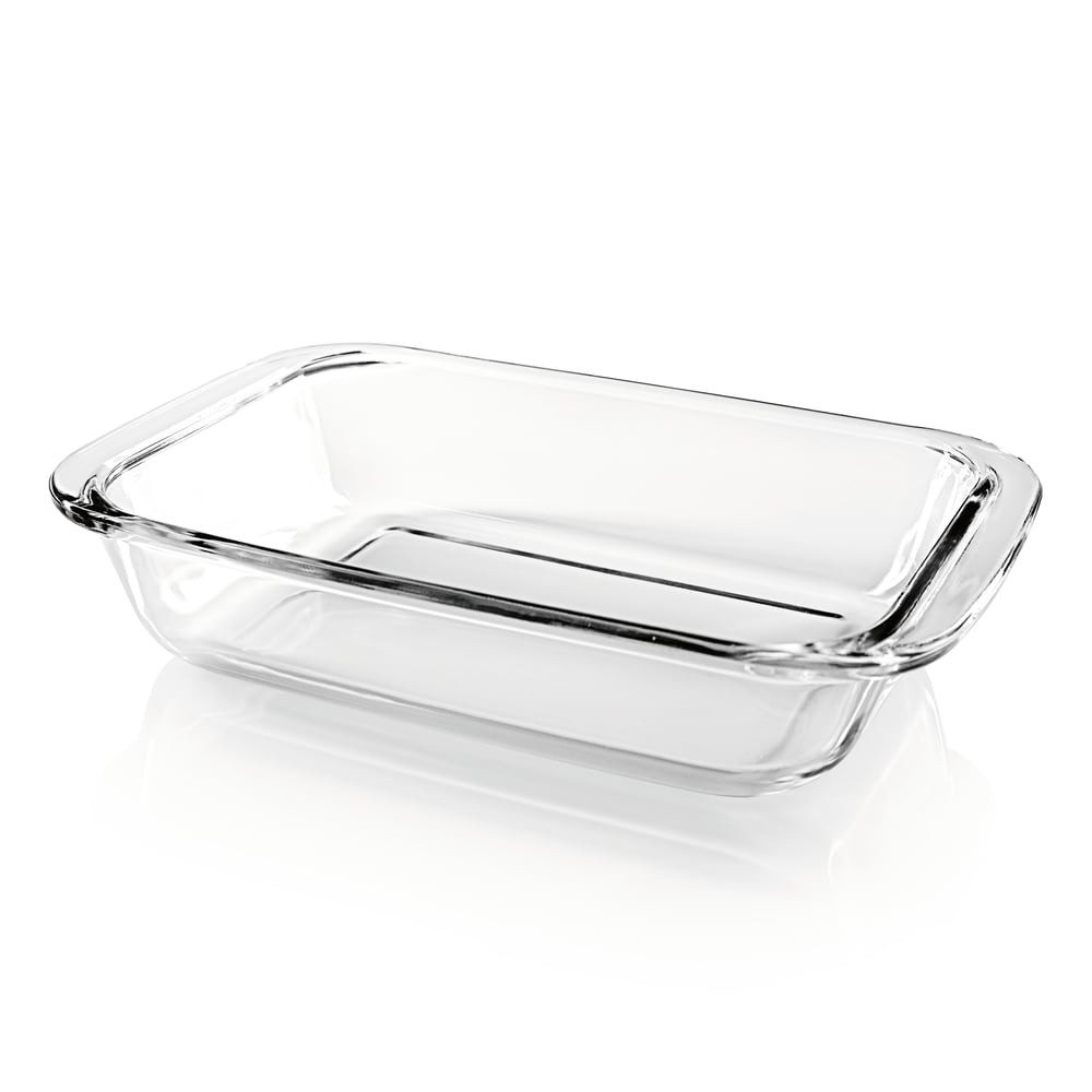 GOURMETmaxx Auflaufform Auflaufform transparent rechteckig 800ml, (1-St), aus Glas für Heißluftfritteuse & Ofen Zubereiten Garen Servieren