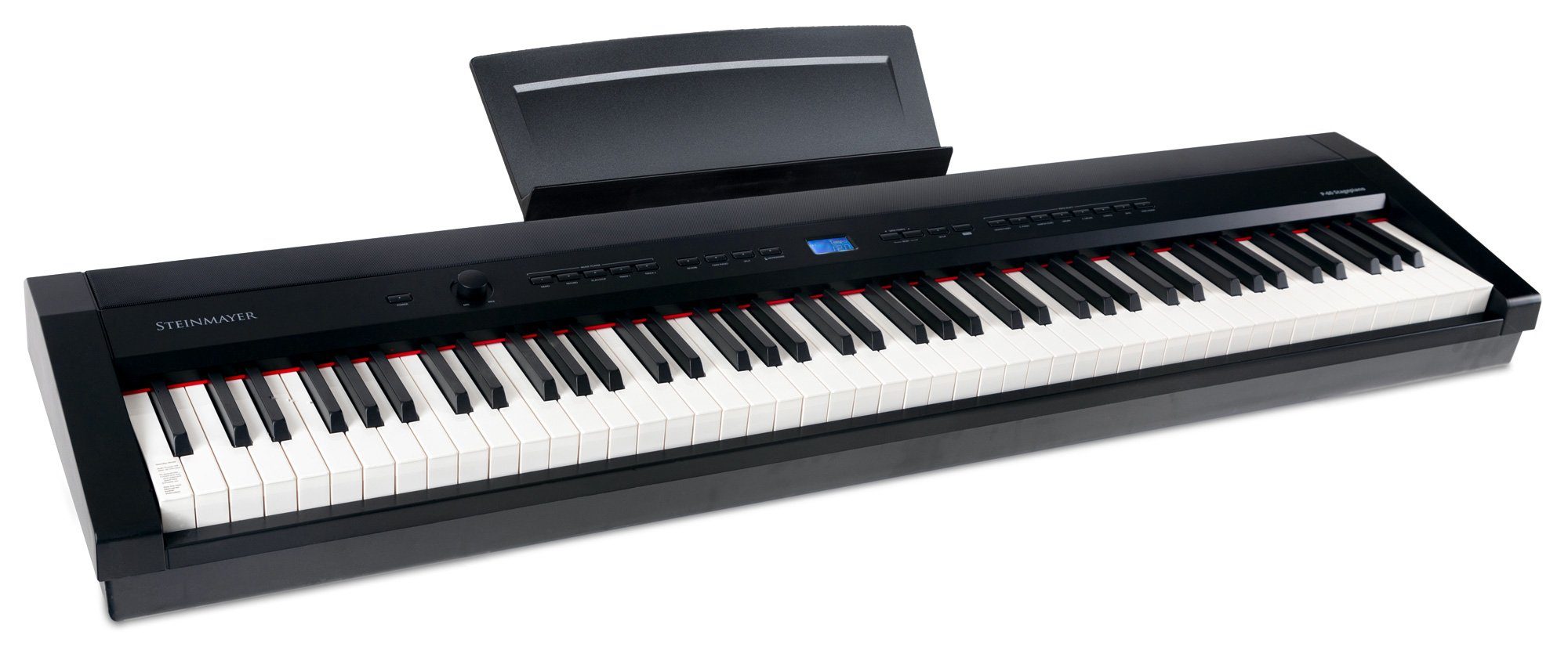Steinmayer Stage-Piano P-60 Stagepiano 88 Tasten (Stage-Set, inkl. X-Keyboardständer, Kopfhörer & Schule), Klavier, Hammermechanik, 128-fach polyphon, Aufnahmefunktion