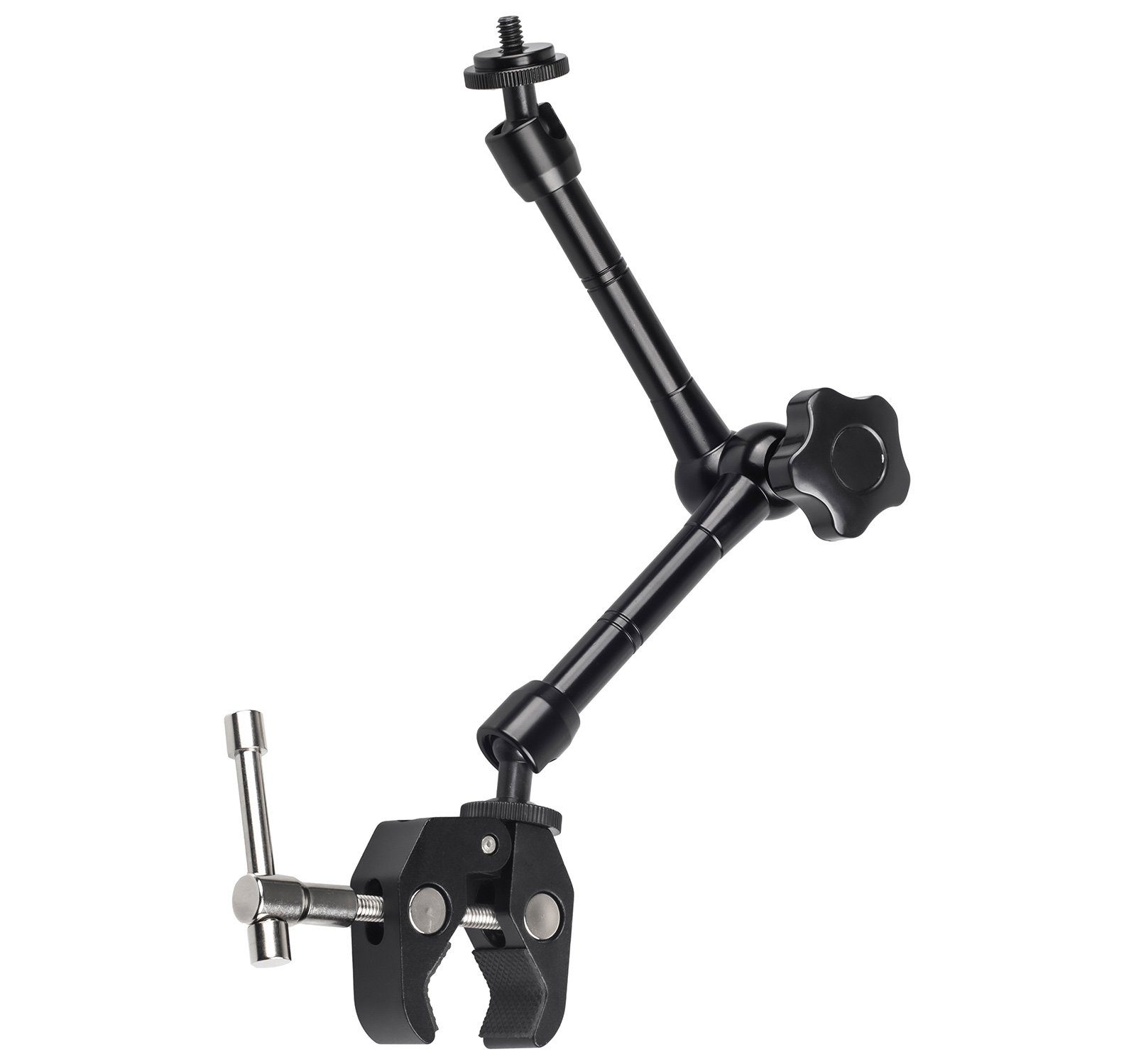 ayex Magic Arm Gelenkarm 11 Zoll + Universalklemme mit 1/4" Gewinde Videokamera