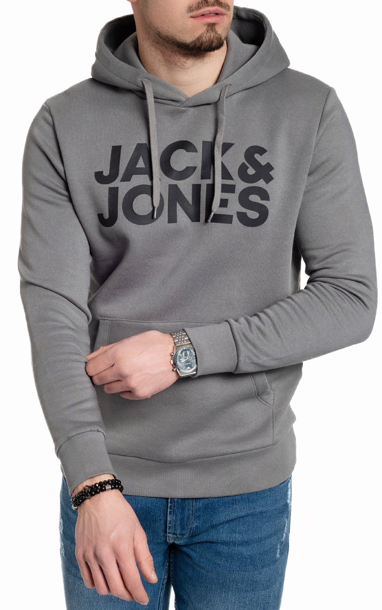 Jack & Jones Kapuzensweatshirt mit Kängurutasche Sedona-Black