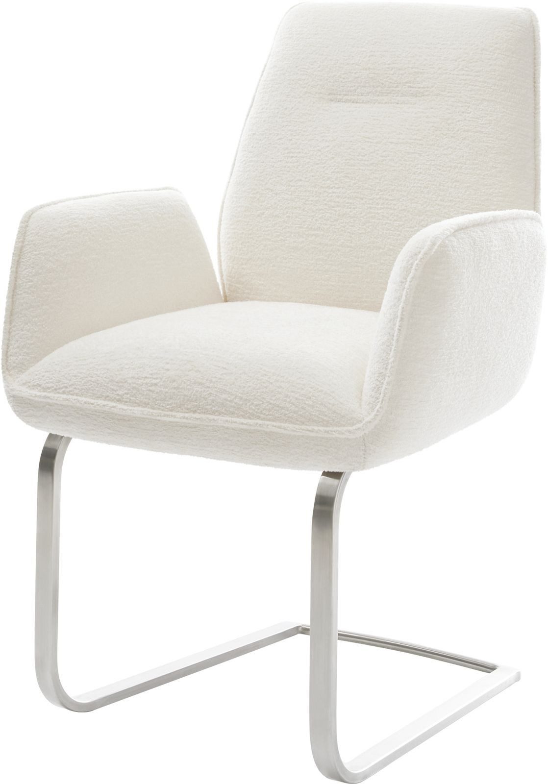 DELIFE Polsterstuhl Zoa-Flex, Freischwinger flach Edelstahl günstig online kaufen