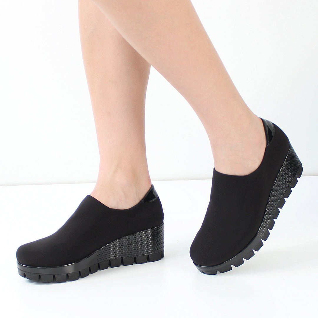 Celal Gültekin Plateau Sneaker Damen Slip-On Schwarz – Keilabsatz Damen Sch günstig online kaufen