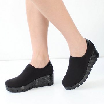 Celal Gültekin 317-401 Black Casual Wedge Shoes Slipper