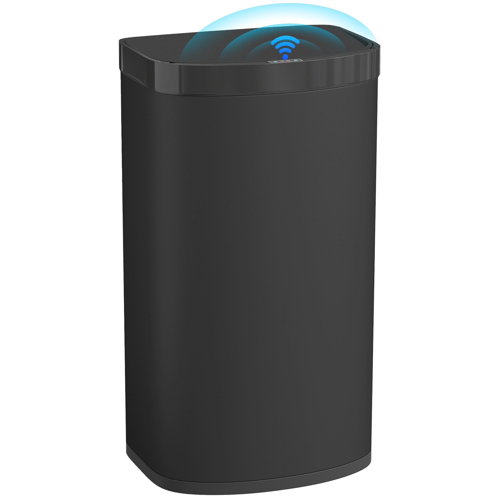 HOMCOM Mülleimer Küchenmülleimer Abfalleimer aus Edelstahl, Infrarotsensor, Soft-Close, 55 L