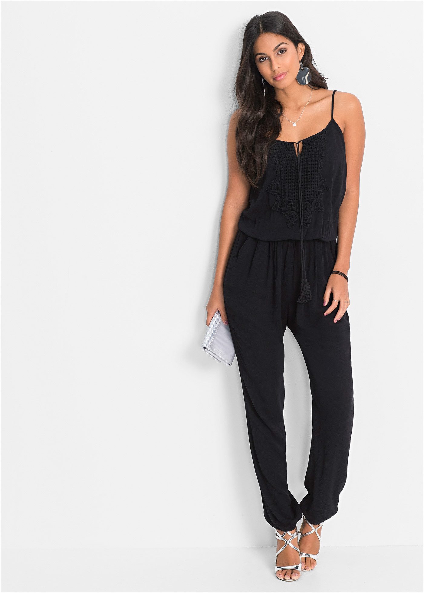 bonprix Jumpsuit Jumpsuit aus strukturierter Viskose