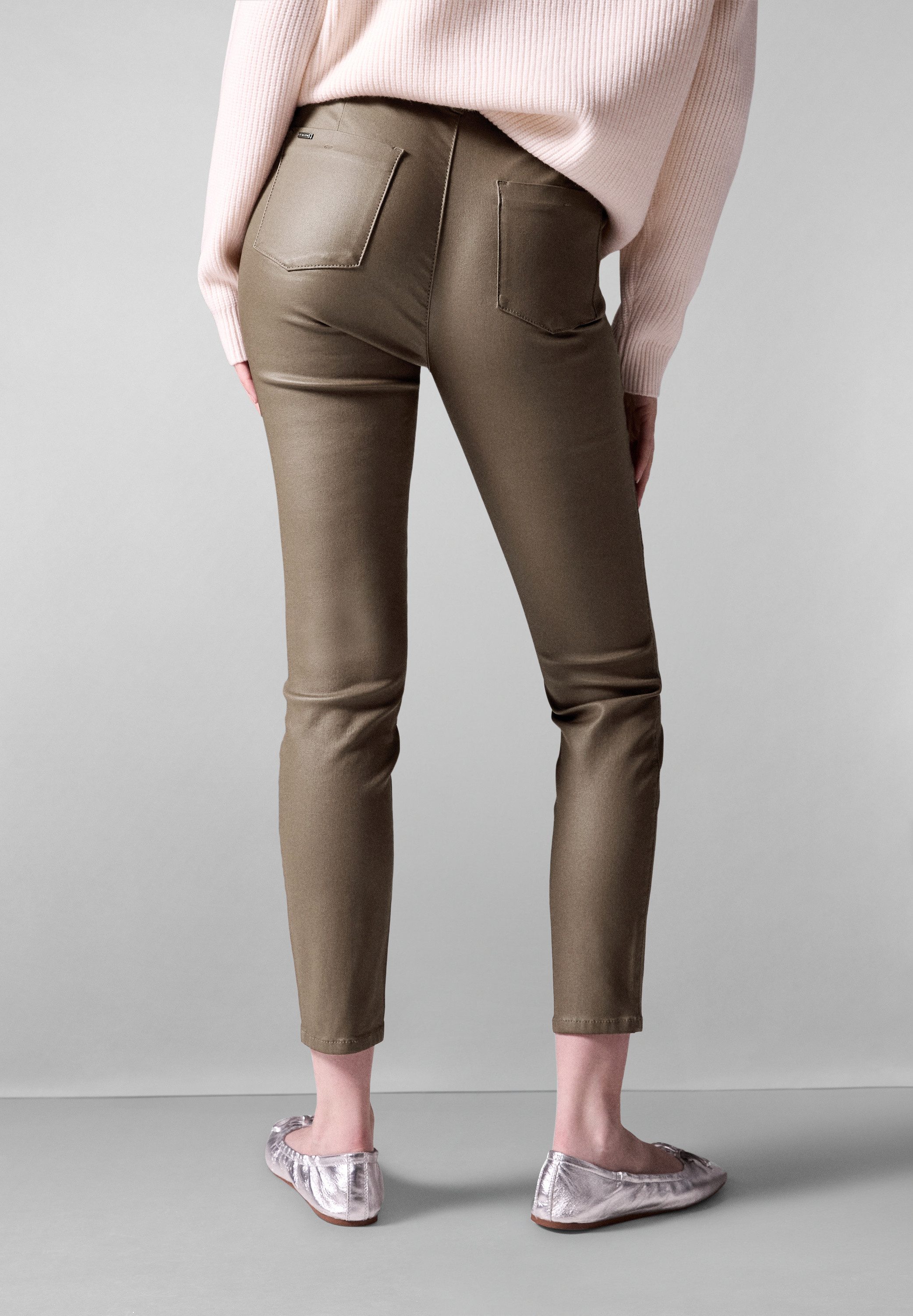 STREET ONE STUDIO Lederimitathose High Waist