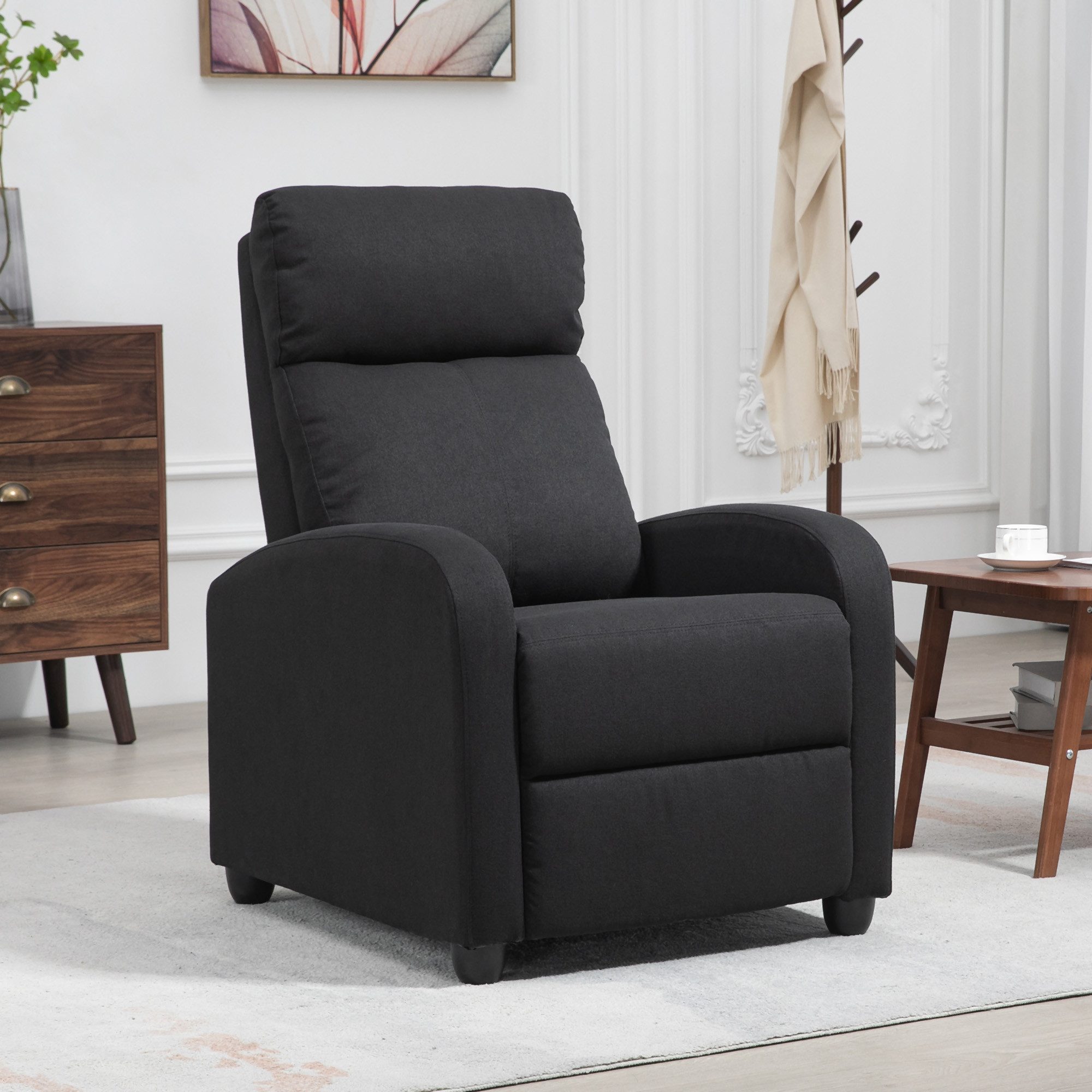 HOMCOM Relaxsessel TV-Sessel mit Liegefunktion, Leinenoptik, günstig online kaufen