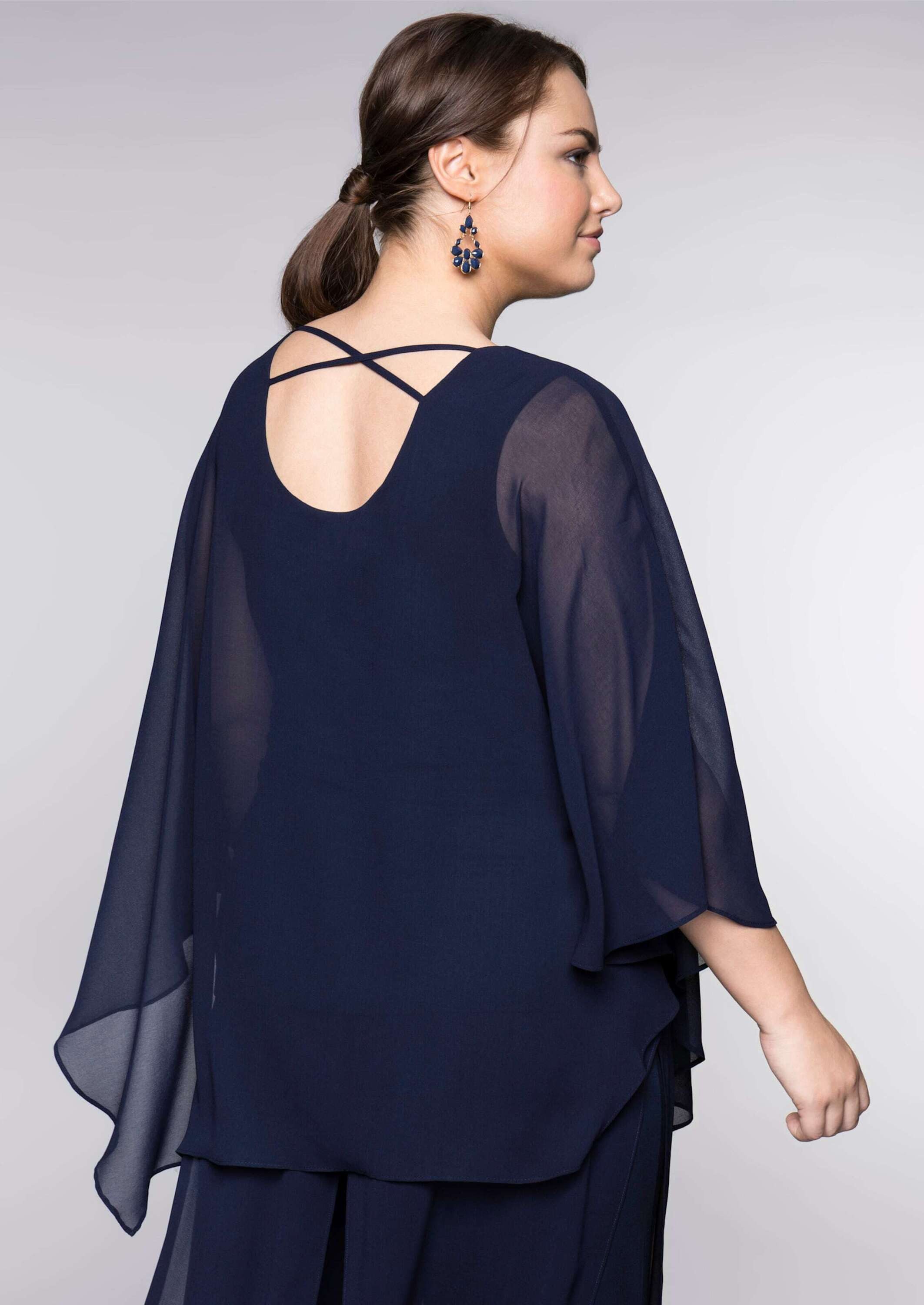 Sheego Klassische Bluse Tunika 3/4-Arm