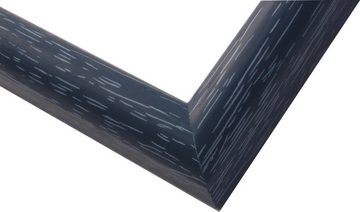 Oslo MasterLine Bilderrahmen 20 x 28 cm Holz massiv, dunkelblau, Echtglas, Hoch-Querformat, FSC, Passepartout geeignet