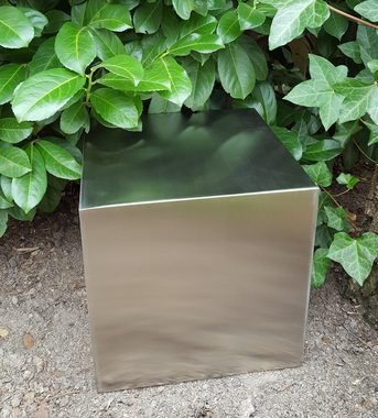 Jürgen Bocker - Gartenambiente Gartenfigur Dekorations-Quader Würfel 20-50 cm Edelstahl matt Dekoquader