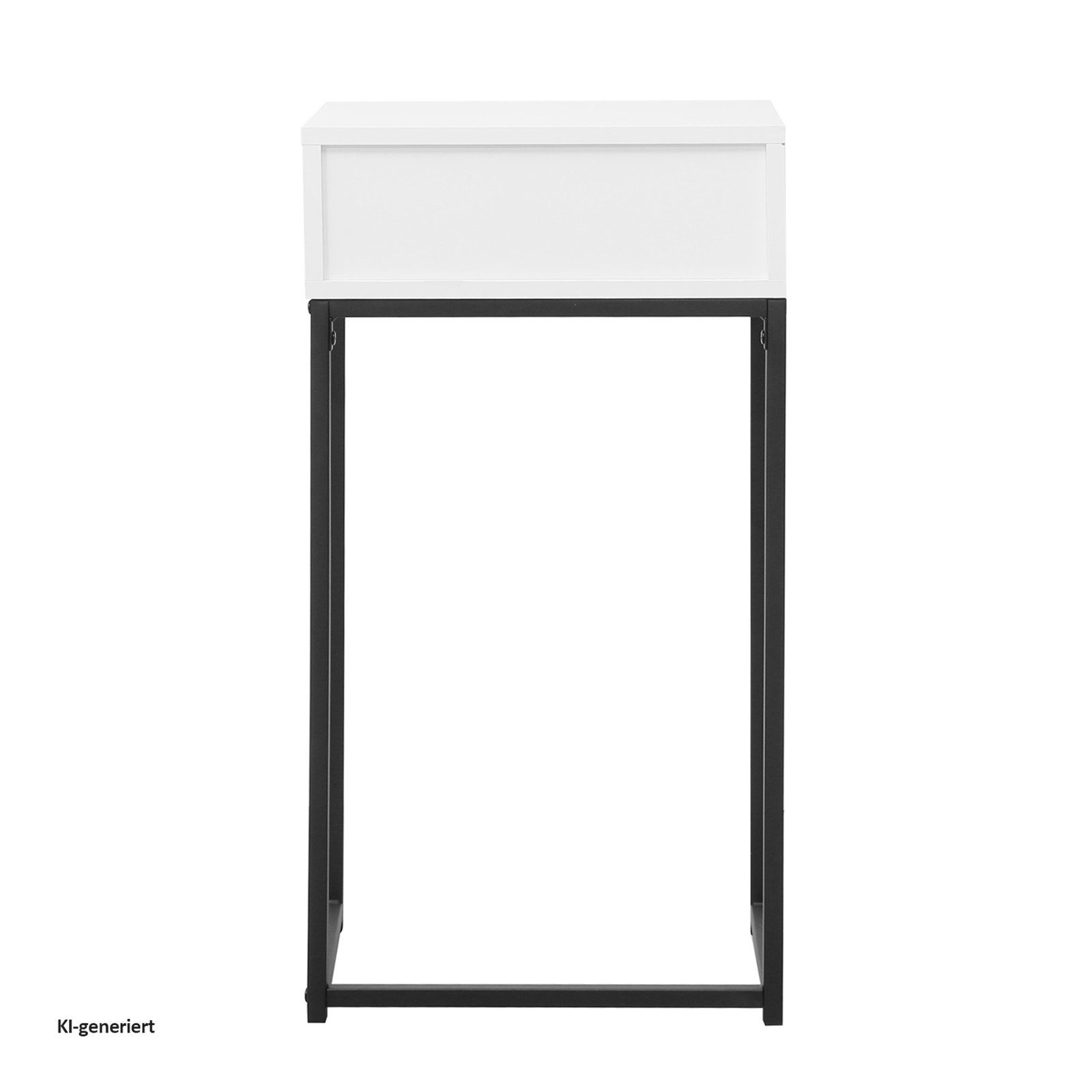 HTI-Living Beistelltisch Konsolentisch Cedrik 40 cm mit Schublade Weiß-Schwarz (Stück, 1-St., 1 Konsolentisch) – Bild 4 von 5