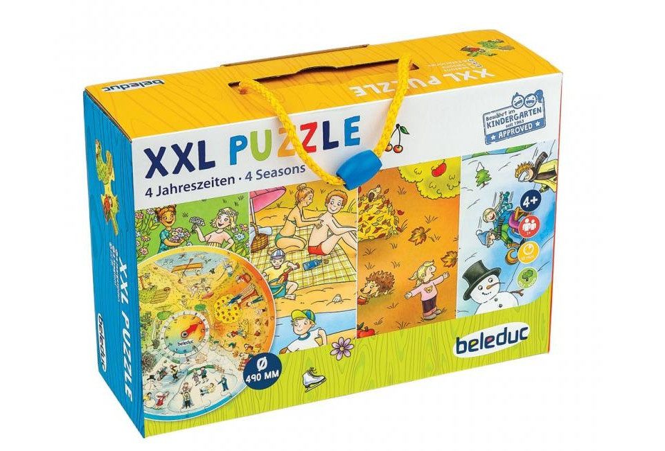 Puzzle Beleduc 11011 - 4 Jahreszeiten XXL-Lernpuzzle, 48 Teile, Puzzleteile
