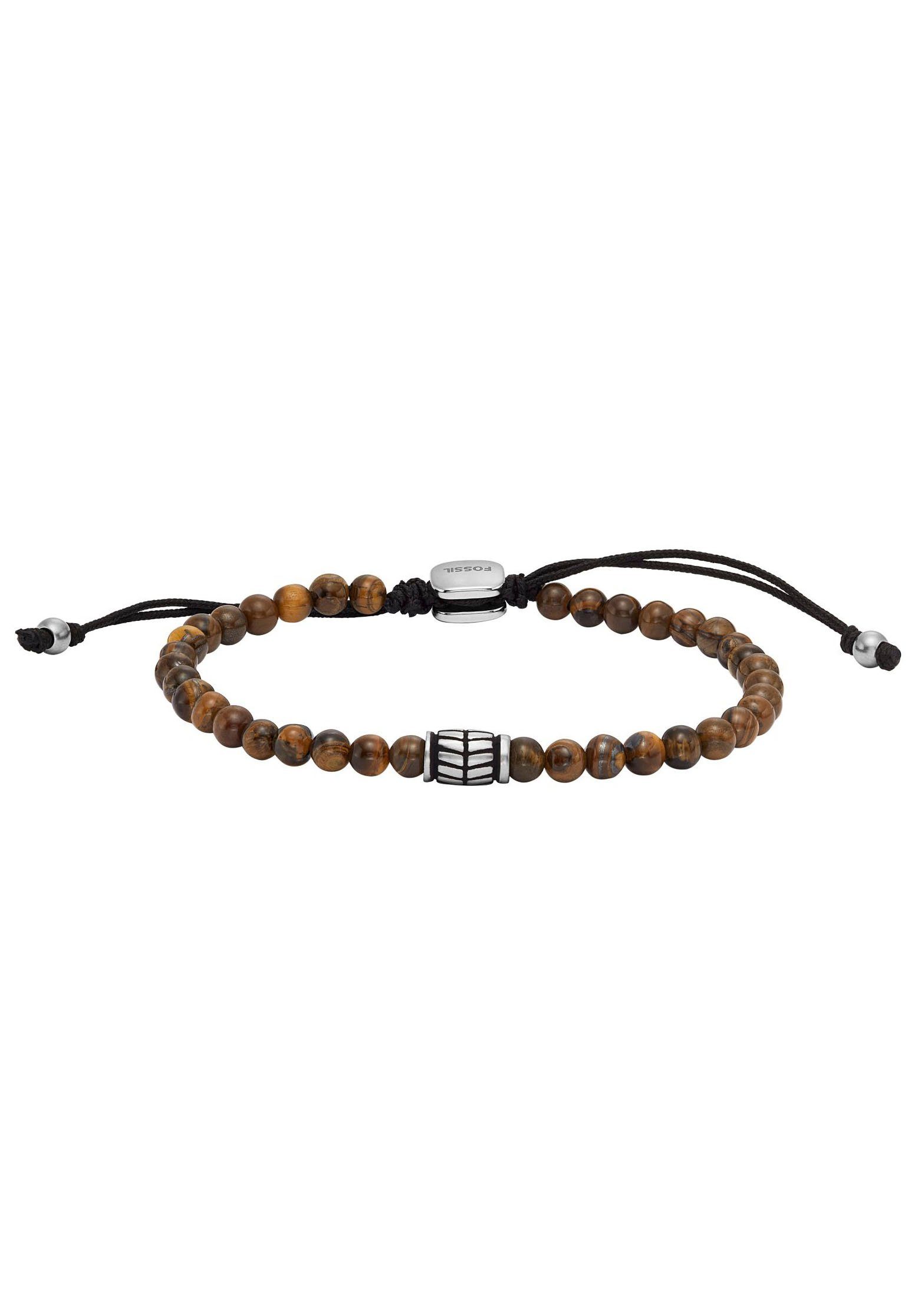 Fossil Armband Schmuck Geschenk Edelstahl Armschmuck JEWELRY, mit Hämatit, Tigerauge, Sodalith oder Malachit