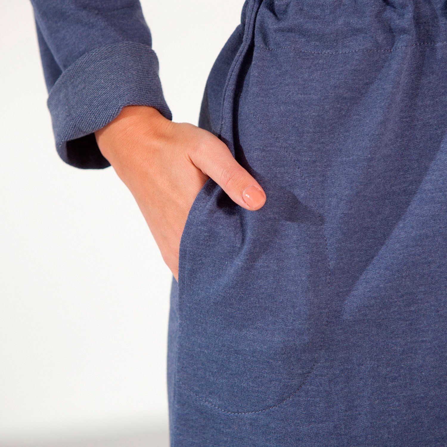 Seahorse Damenbademantel Taylor, Langform, Baumwoll-Mix, Kapuze, Reißversch günstig online kaufen