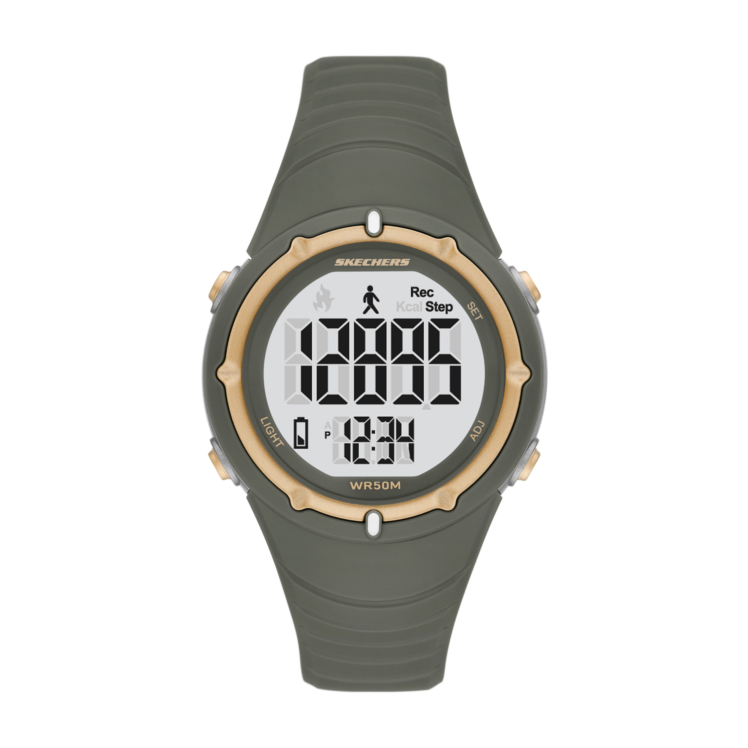 Skechers Chronograph SKYWOOD SR2157, Quarzuhr, Armbanduhr, Damenuhr, digital, Batterie-Entladungsanzeige