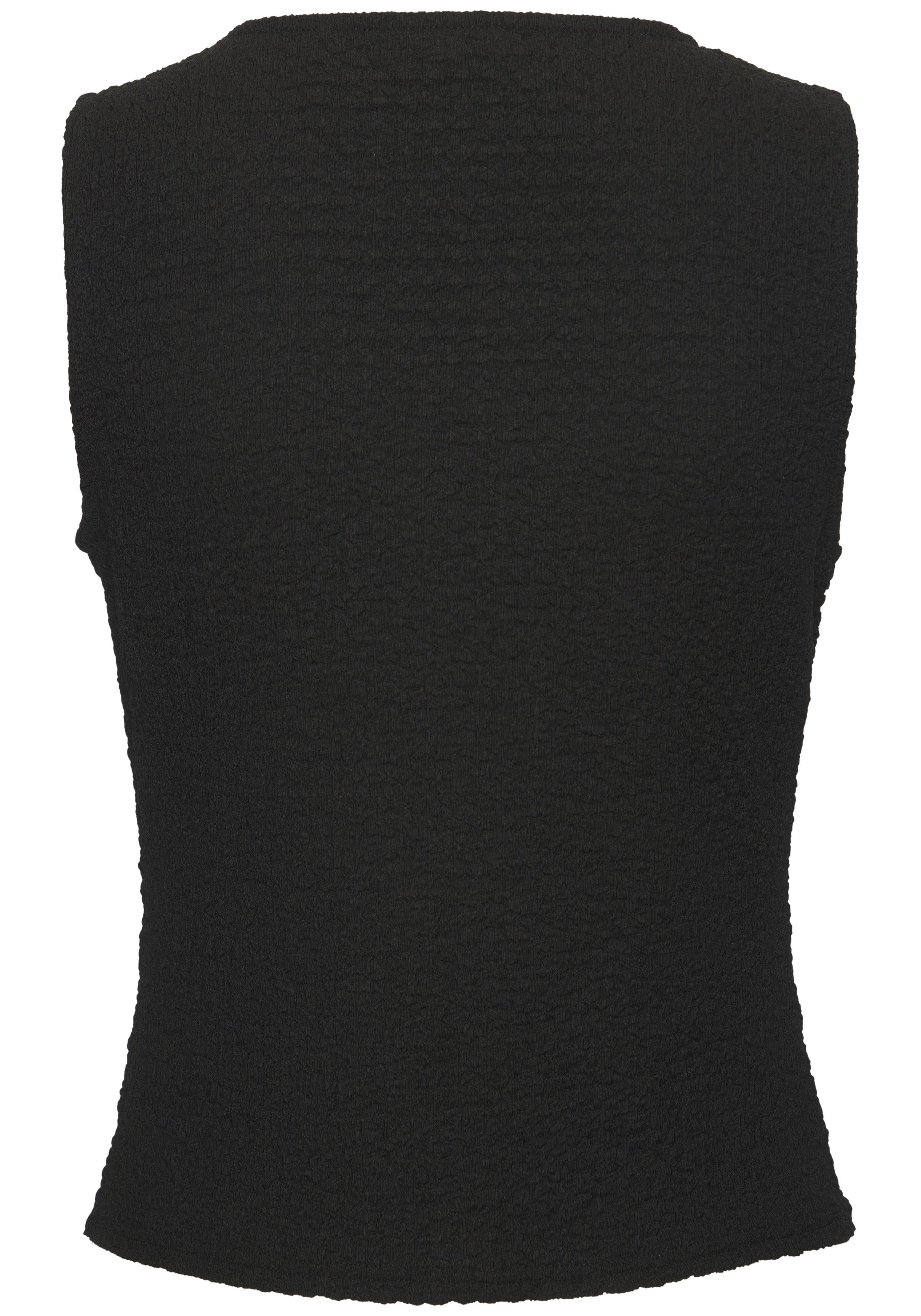 LASCANA Tanktop mit V-Ausschnitt, Sommertop, Anzugweste aus modischer Strukturware