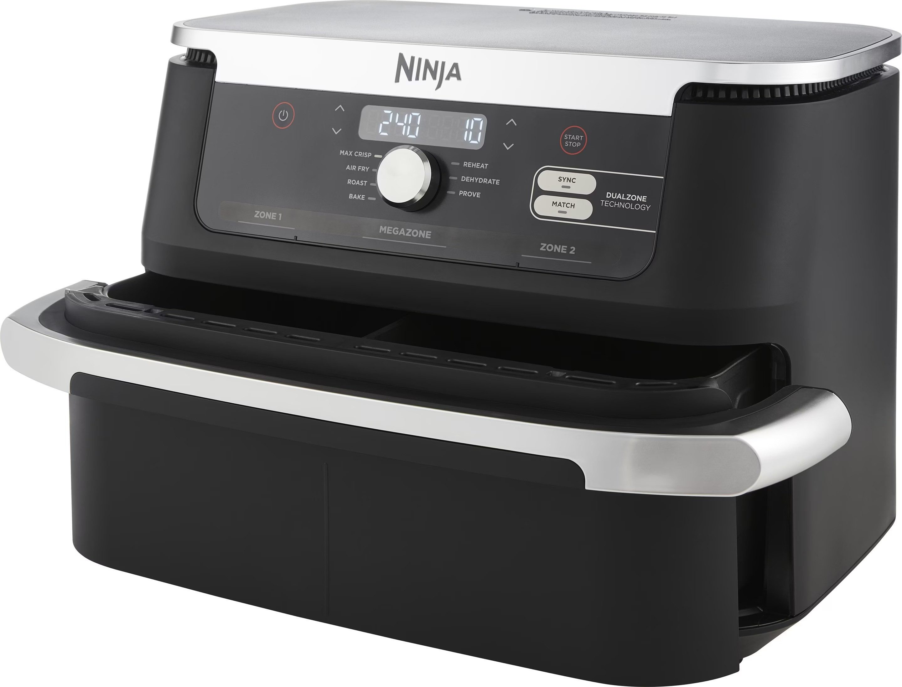 NINJA Heißluftfritteuse Foodi FlexDrawer AF500 Airfryer, 2470 W, Air Fry für 8 Personen, 10,4 Liter MegaZone oder 2x 5,2 Liter DualZone – Bild 2 von 5