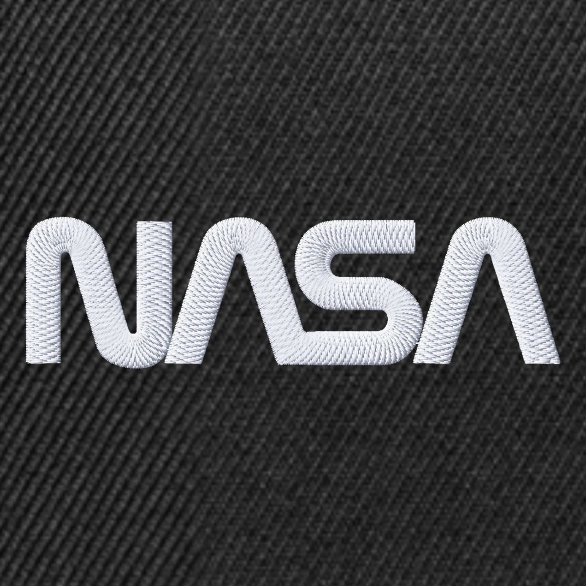 Spreadshirt Snapback Cap Nasa Logo Klein Weiß Stick Snapback Cap (1-St)