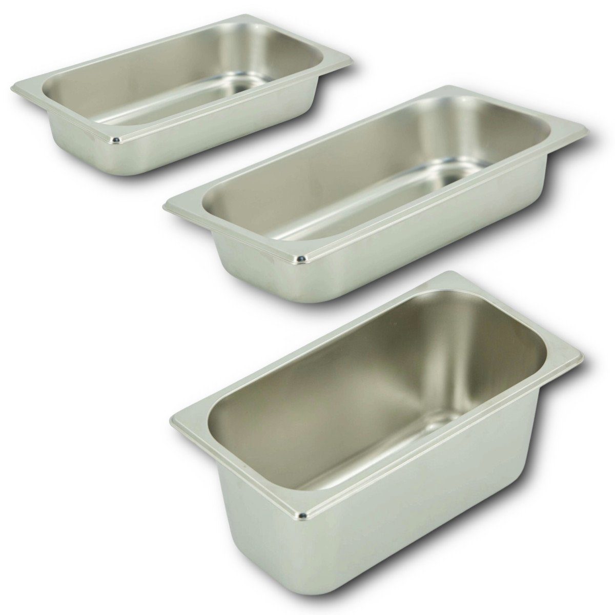 HOOZ Thermobehälter GN Thermobehälter & Deckel Wärmebehälter aus Edelstahl, Edelstahl, (Packung, 1-tlg., ineinander stapelbar, 65 mm hoch), stapelbar