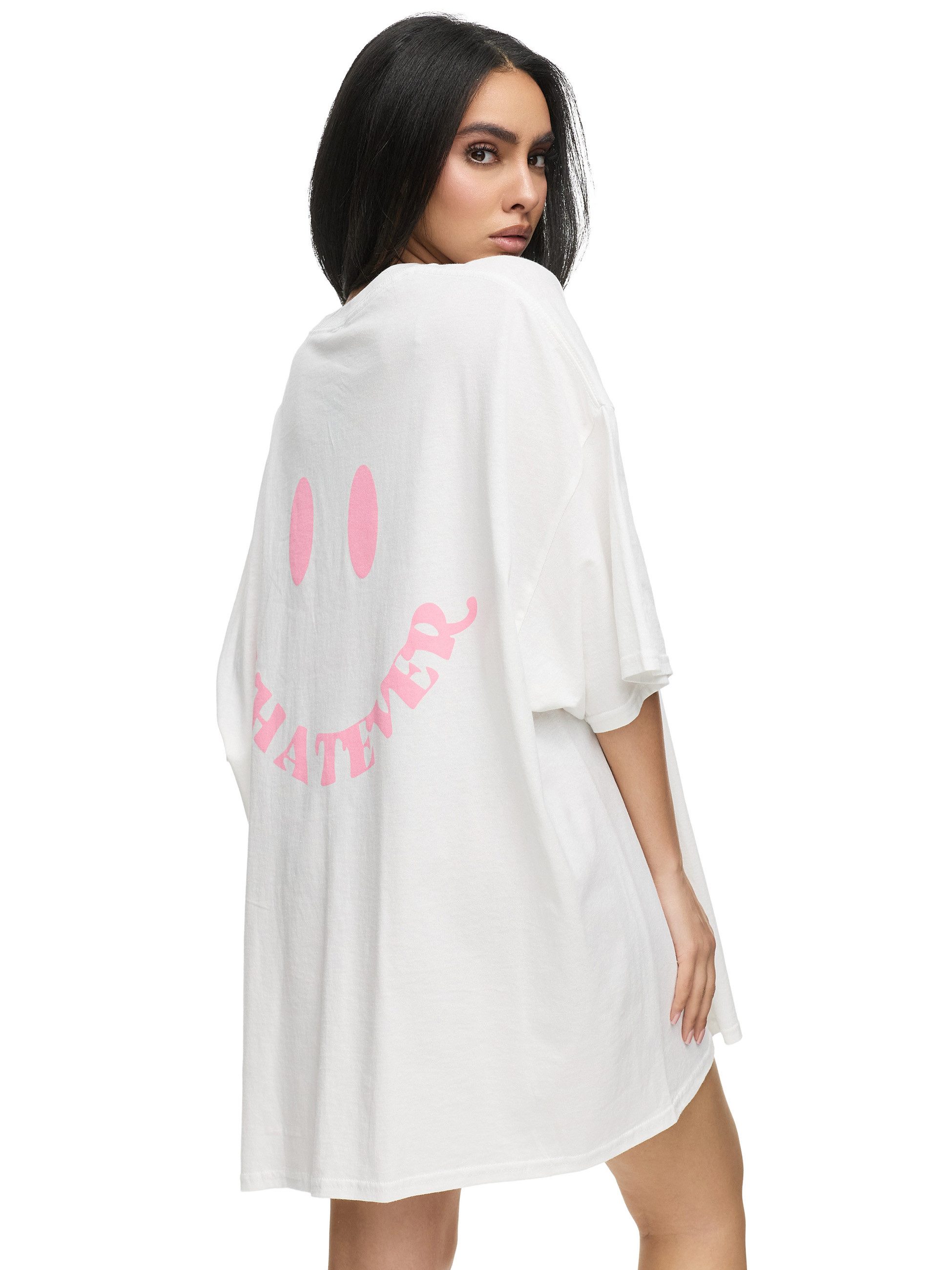 Worldclassca T-Shirt Worldclassca Oversized Print WHATEVER Vintage T-Shirt günstig online kaufen