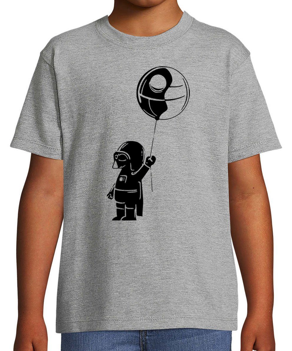 Youth Designz T-Shirt Grau trendigem Jungen Baby Vater Mädchen mit für Kinder und Frontprint Shirt