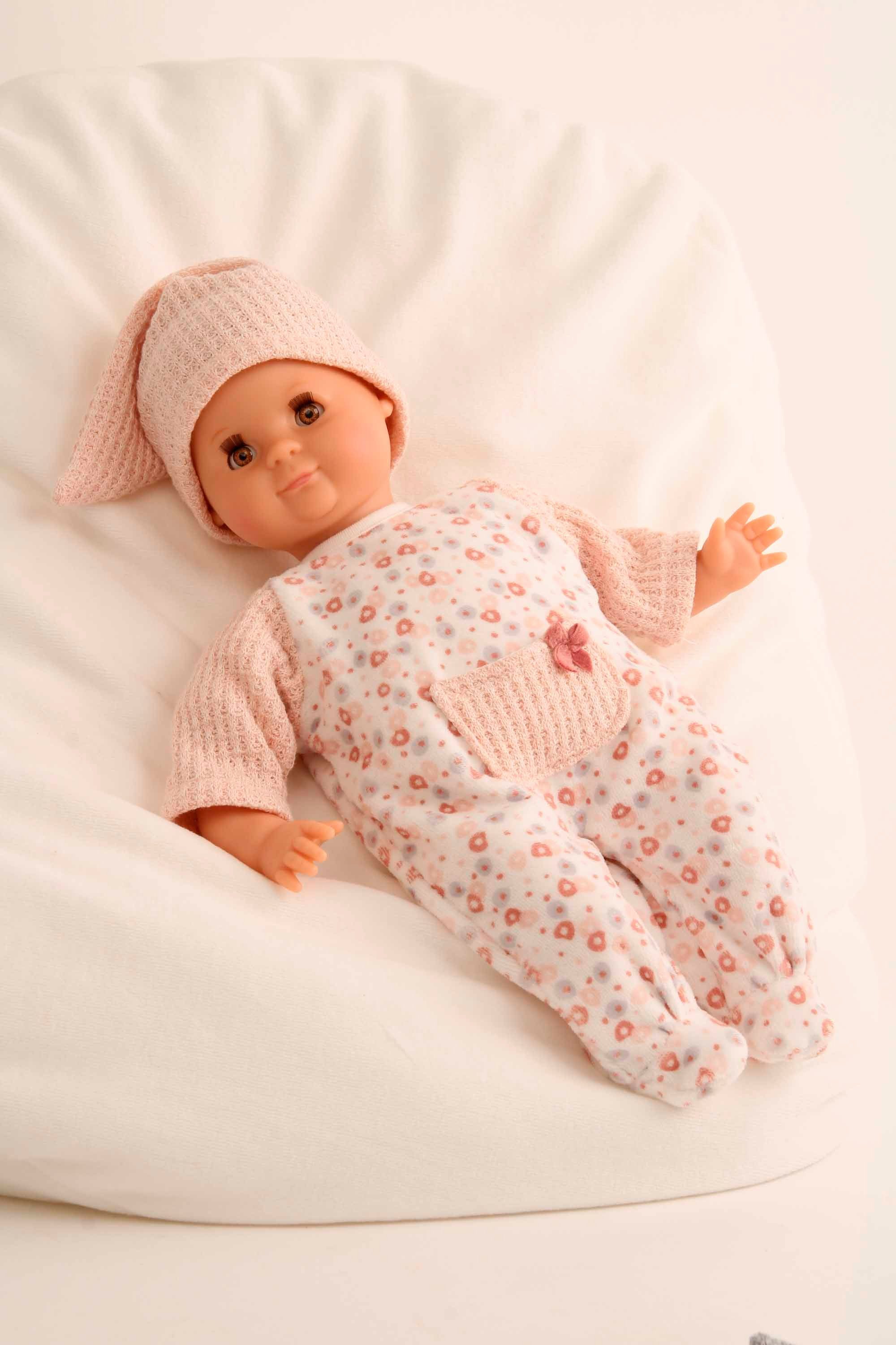 Schildkröt Babypuppe Babypuppe Schlummerle mit Malhaar mit braunen Schlafaugen Neu 2024