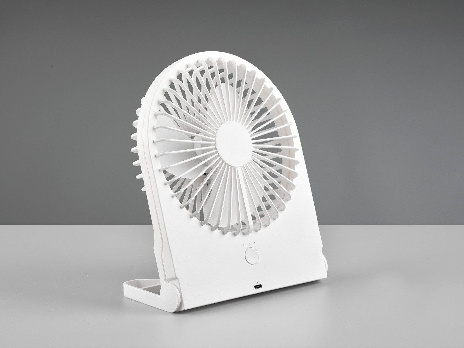 Reality Leuchten Tischventilator, leise, Akku Ventilator für Unterwegs, USB Lüfter, Höhe 23cm