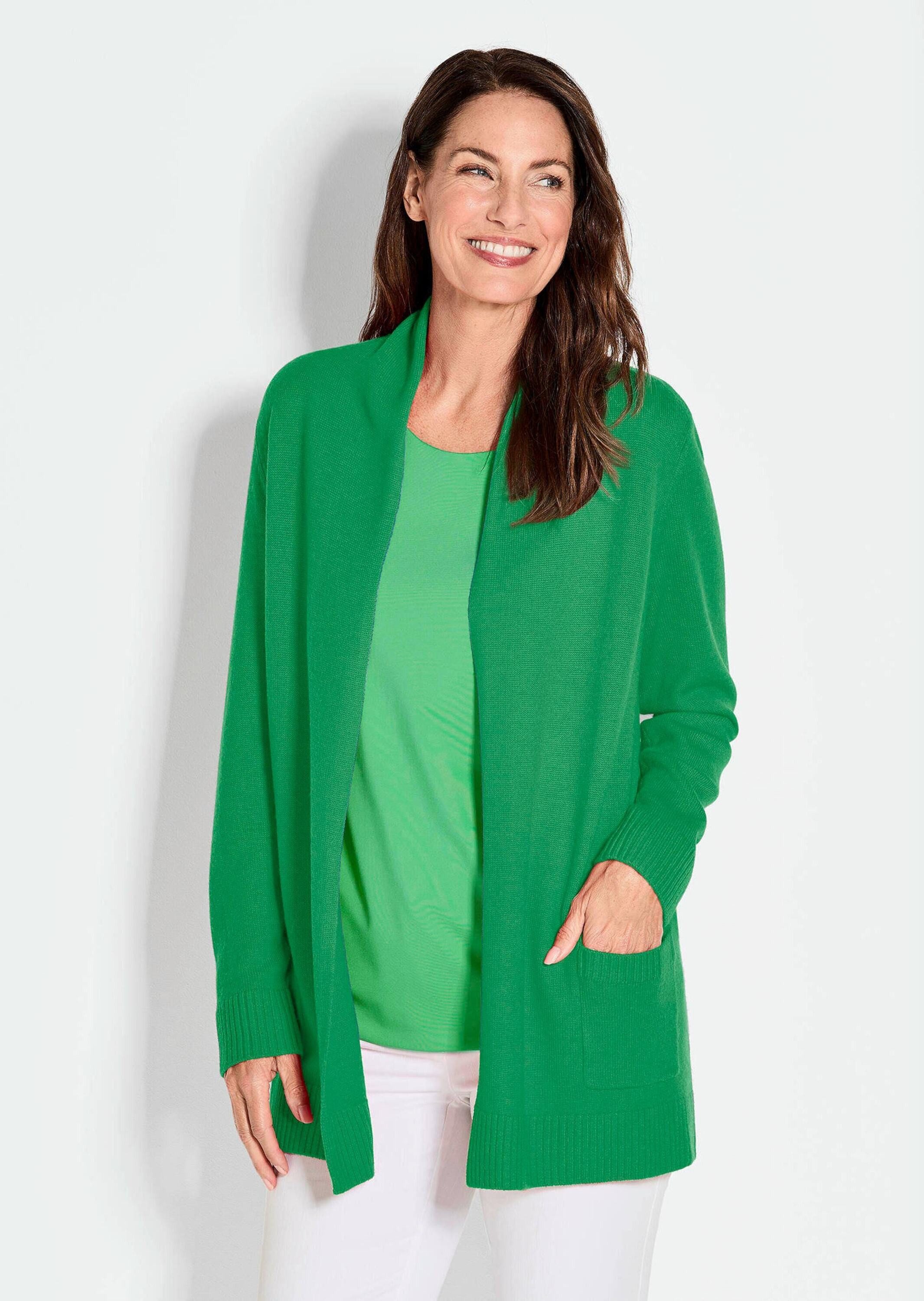 GOLDNER Strickjacke Langarm Cardigan aus Merino Damen Indoorjacke lang, off günstig online kaufen