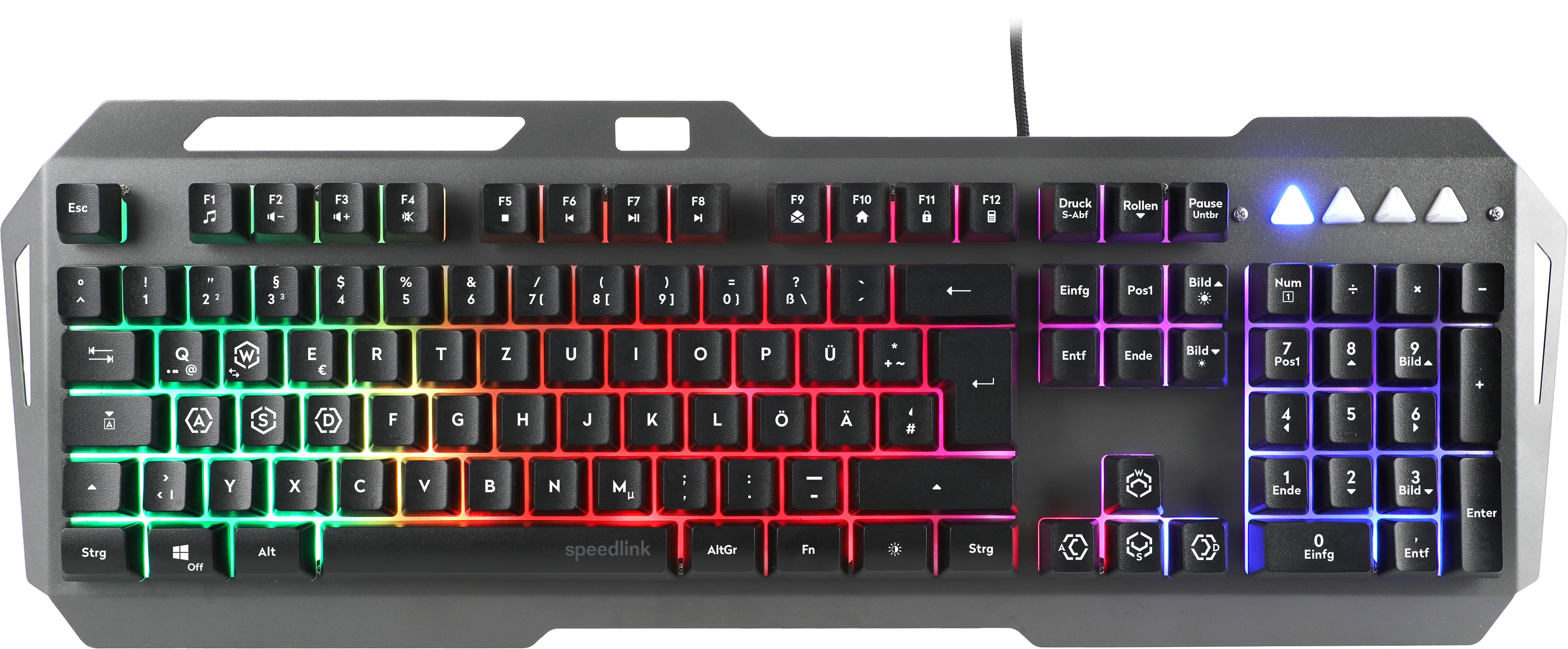 Speedlink LUNERA 4-in-1 Gaming-Set mit RGB-Beleuchtung, schwarz Tastatur-, Maus- und Mauspad-Set, kabelgebunden