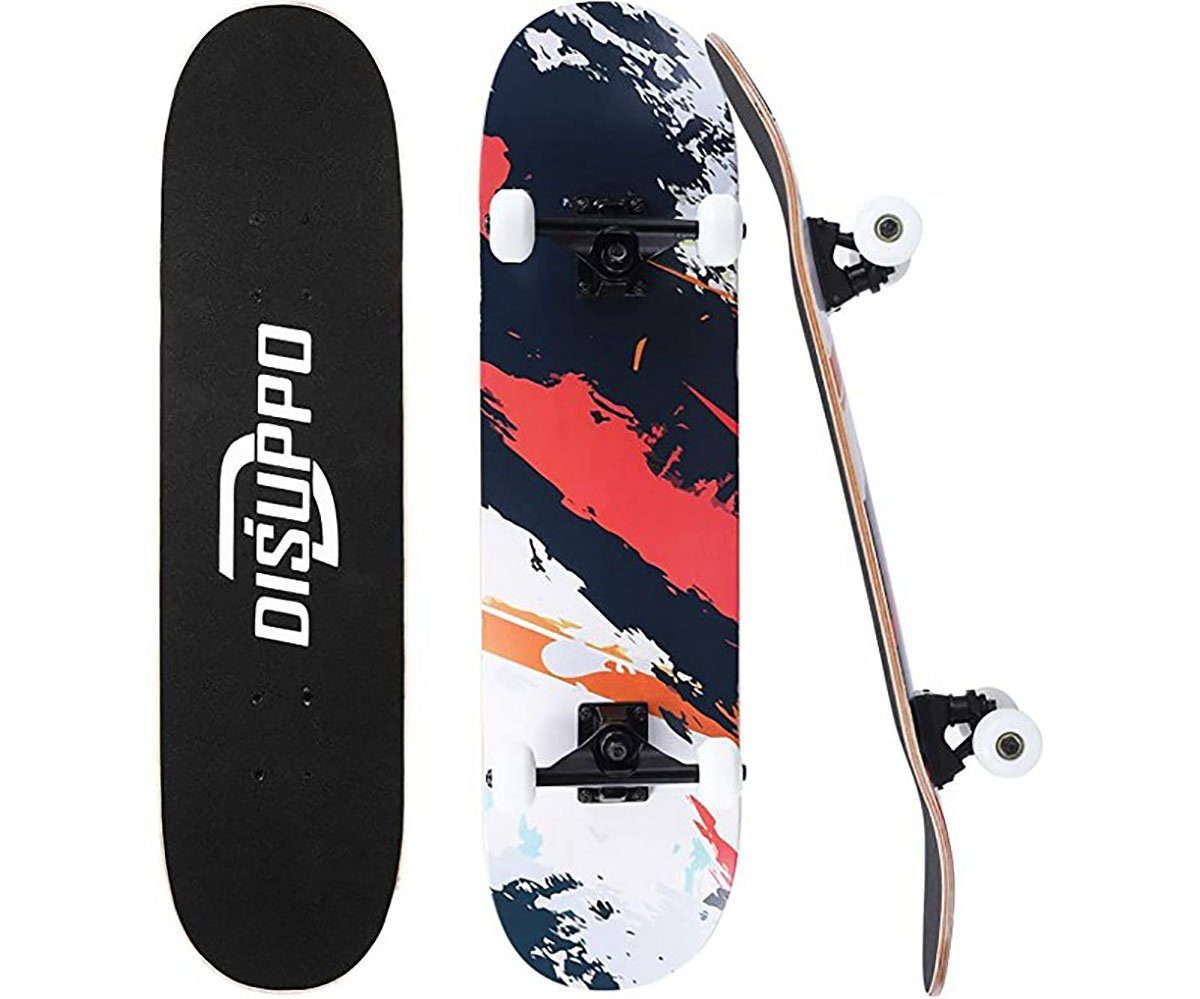 Shortboard Disuppo AM485500-2 Skateboard + Skatetasche + Werkezeug für Räder Skat