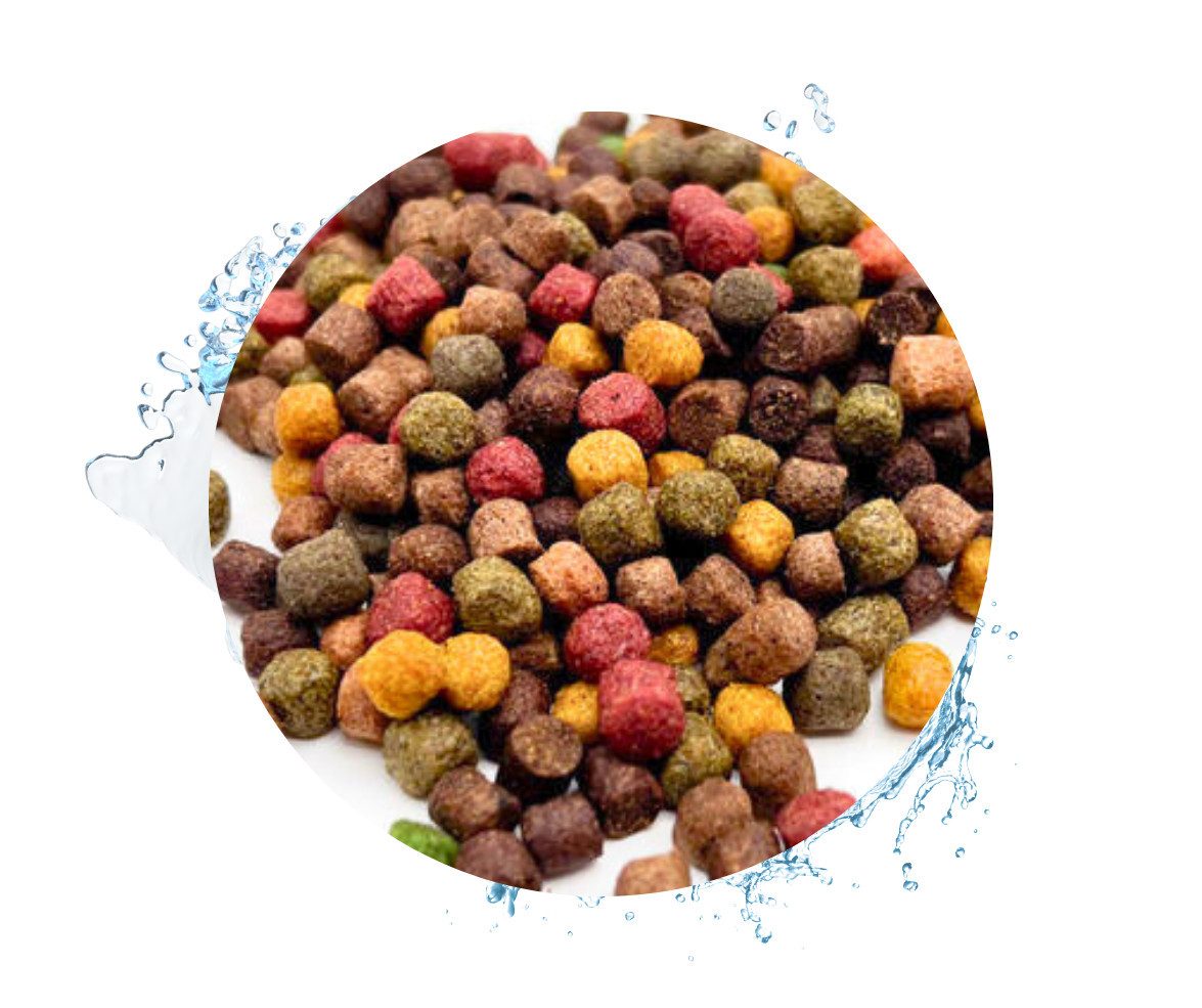 Warnick´s Tierfutterservice Koifutter 8-Sorten Mix mit Spirulina - für erhöhtes Wachstum 6mm, Alleinfuttermittel für: Fische, Koi, Zierfische, Teichfische