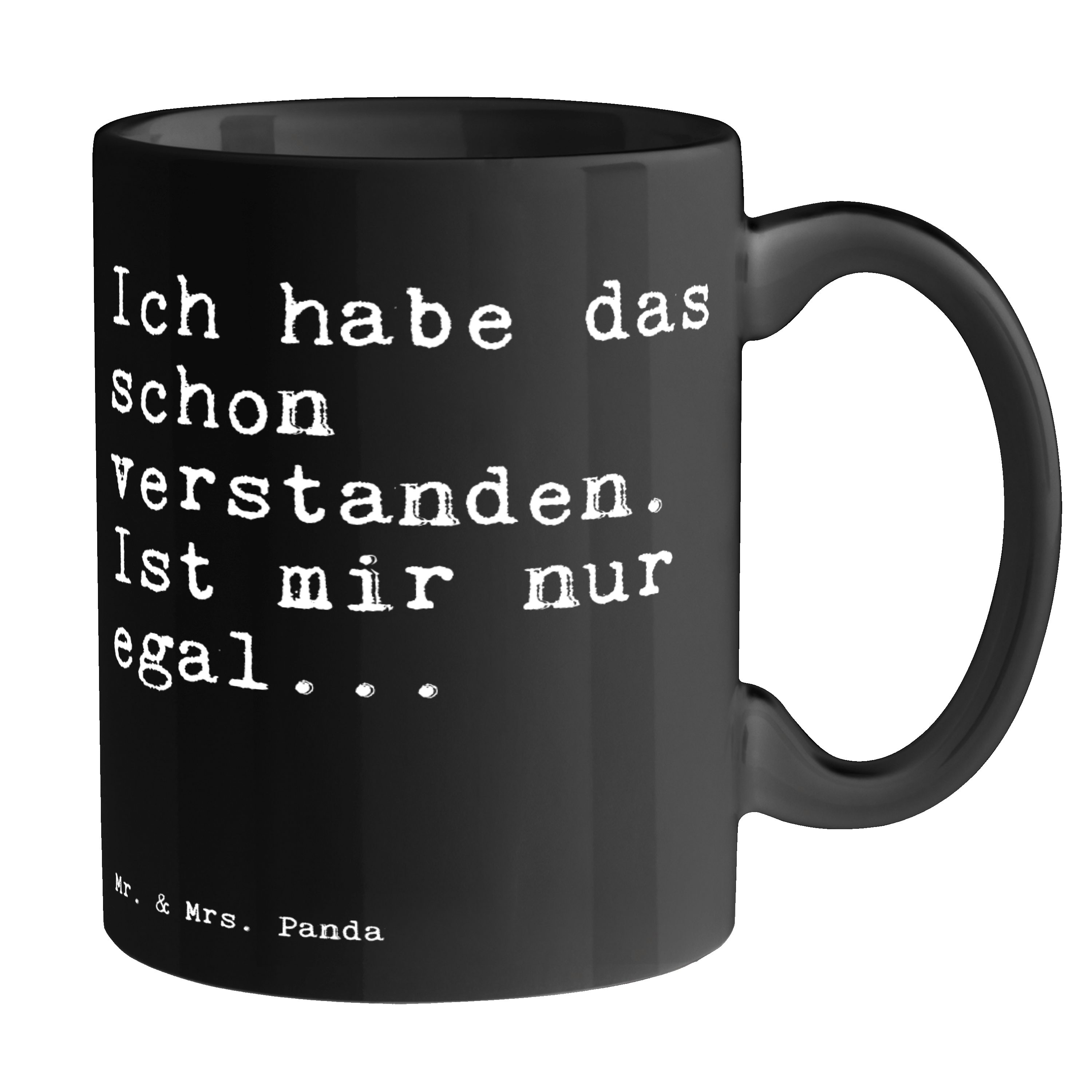 Panda Wei, Tasse Kaffeebecher, Mr. Ich Schwarz & das - - Freund, Geschenk, Mrs. Schwarz schon... Keramik habe