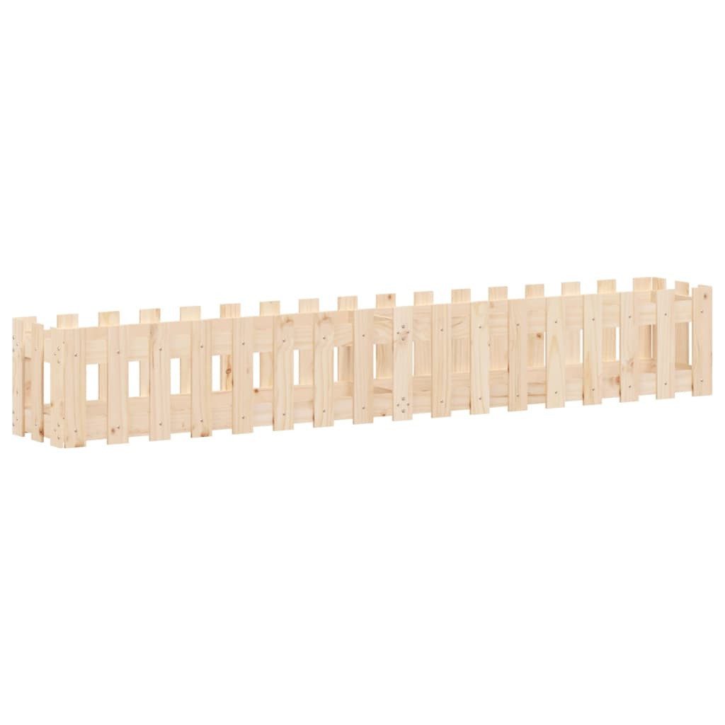 vidaXL Hochbeet Hochbeet Lattenzaun-Design 200x30x30 cm Massivholz Kiefer (1 St)
