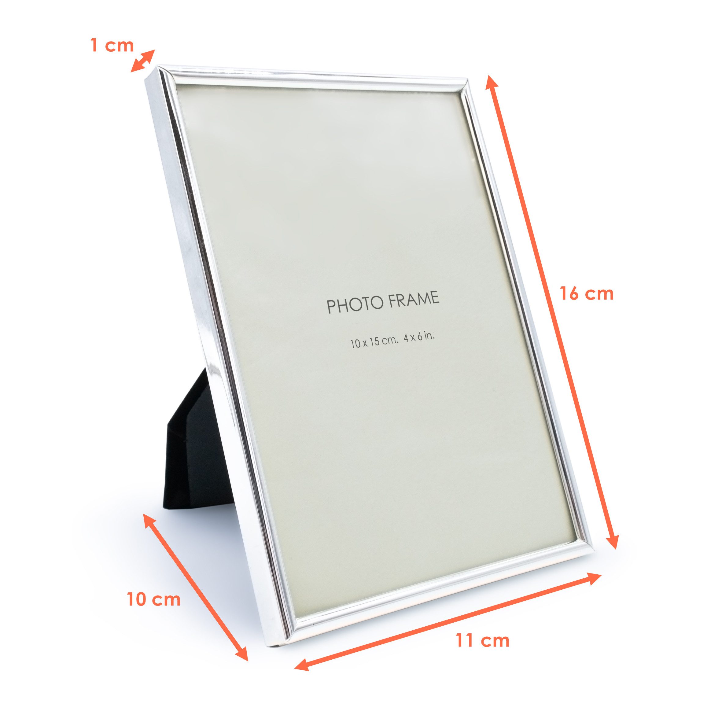 Spetebo Bilderrahmen Fotorahmen zum Stellen aus Metall in silber, für 1 Bil günstig online kaufen