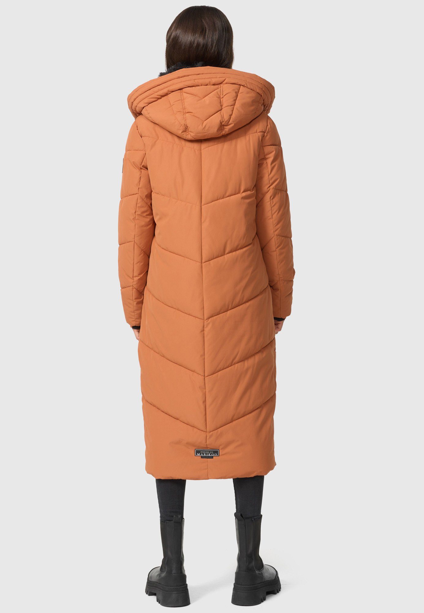 Marikoo Winterjacke Nadaree XVI Stepp Mantel mit großer Kapuze – Bild 4 von 5