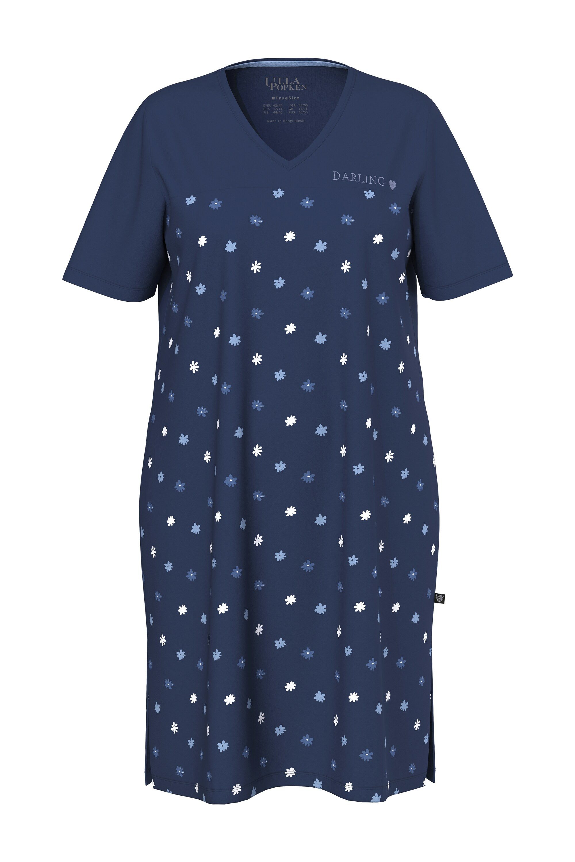 Ulla Popken Bigshirt Bigshirt Blüten Stickerei günstig online kaufen