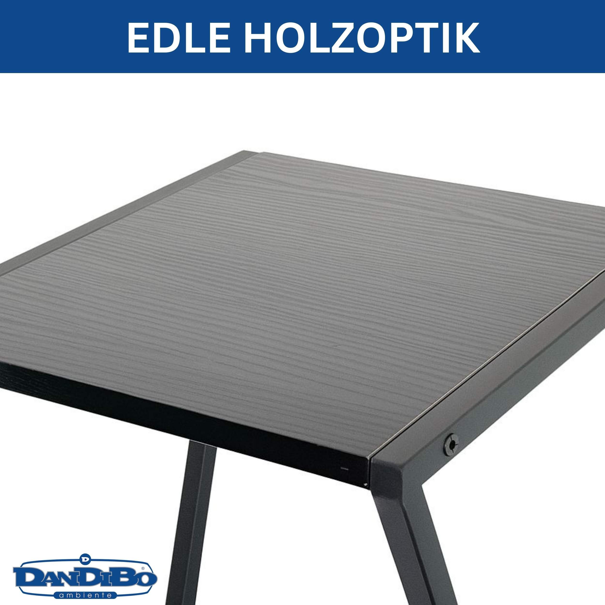 DanDiBo Blumenständer Metall Schwarz Eckig 80 cm 96641 Pflanzenständer Blumenhocker, Beistelltisch Design Modern