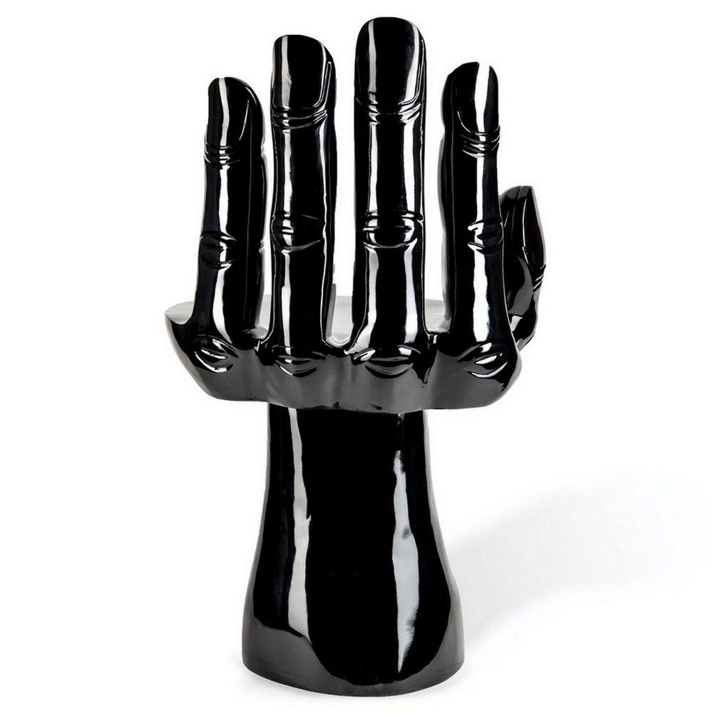 daslagerhaus living Stuhl »Designersessel Hand Polyester schwarz«