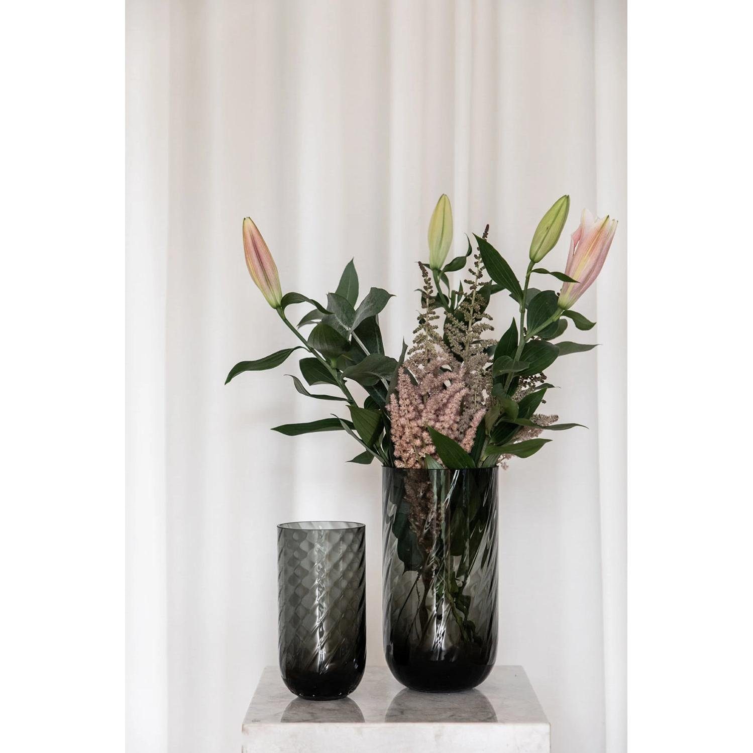 Grey Swirl Cylinder (M) Vase Dekovase Meadow Specktrum