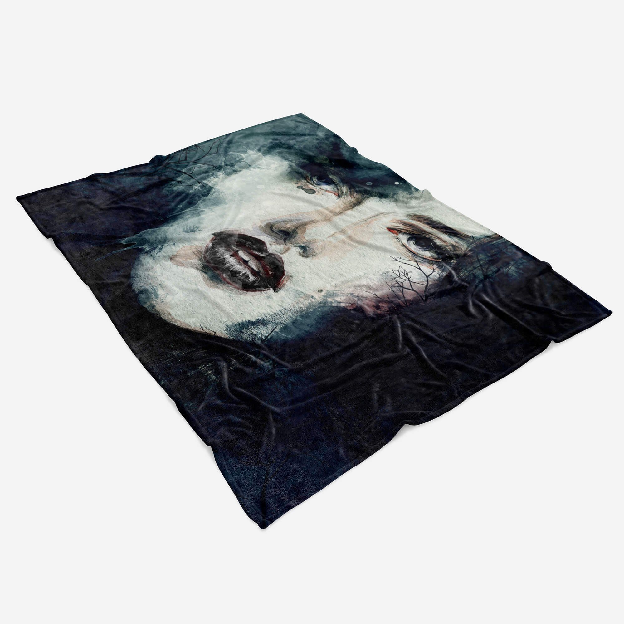 Sinus Art schönes Kuscheldecke Handtuch Baumwolle-Polyester-Mix Strandhandtuch mit Handtuch Saunatuch (1-St), Handtücher Frauen Por, Fotomotiv