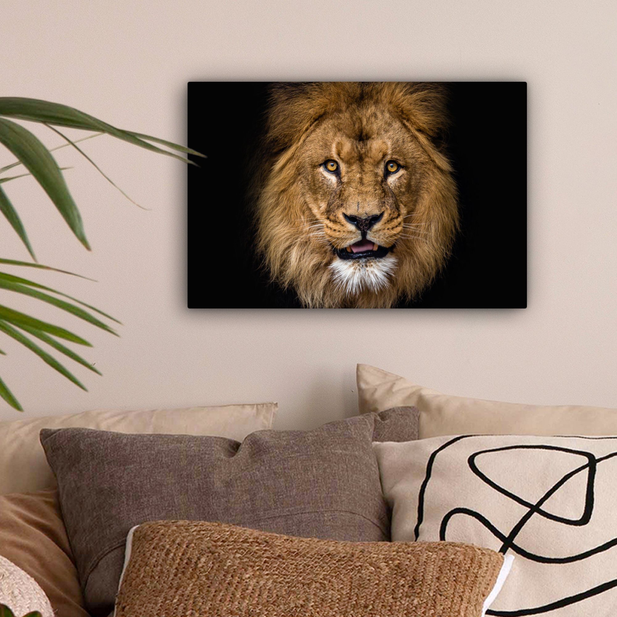 OneMillionCanvasses® Leinwandbild Löwe - Porträt - günstig online kaufen