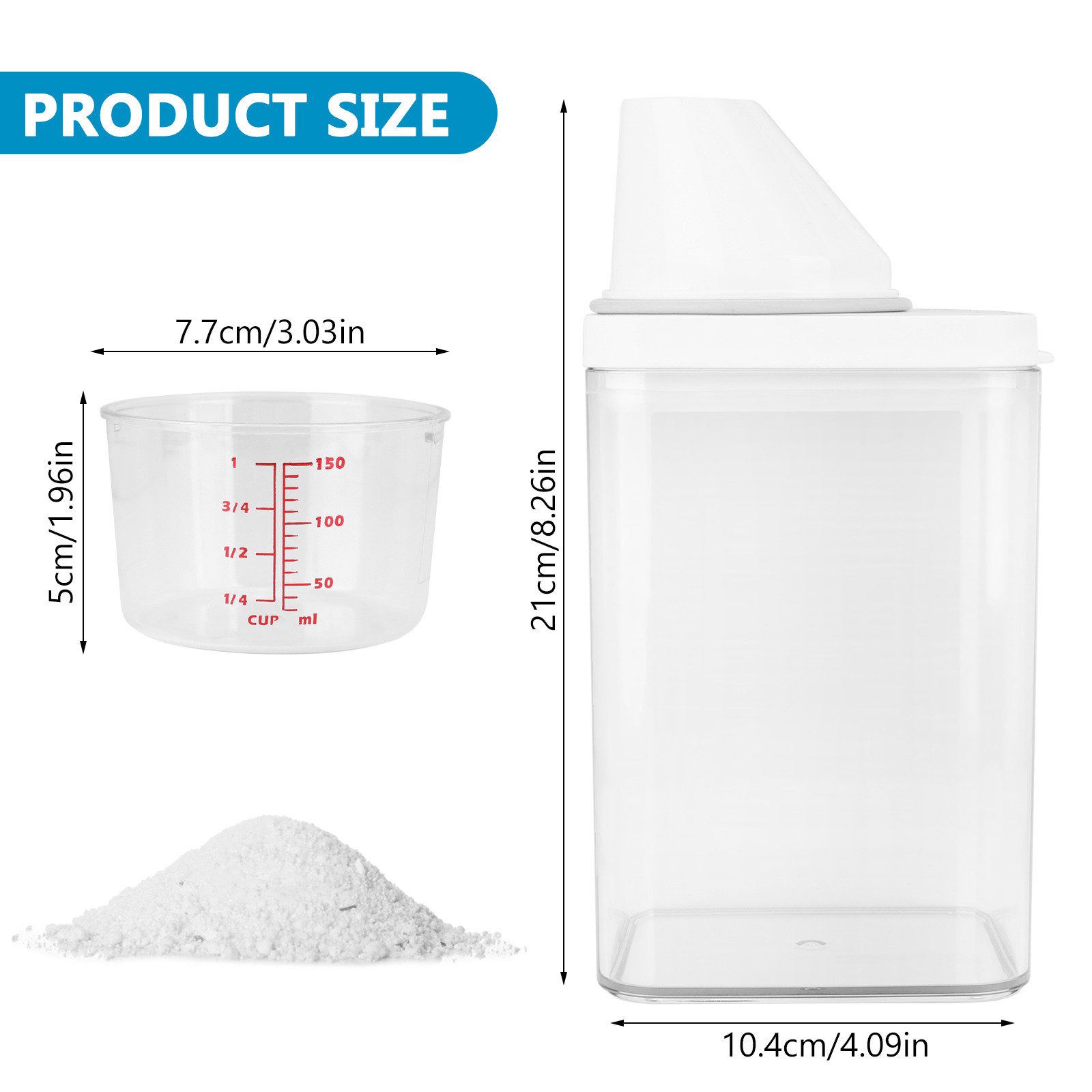 BlingBin Aufbewahrungsbox 1100 ML Luftdichter Waschmittelspender günstig online kaufen